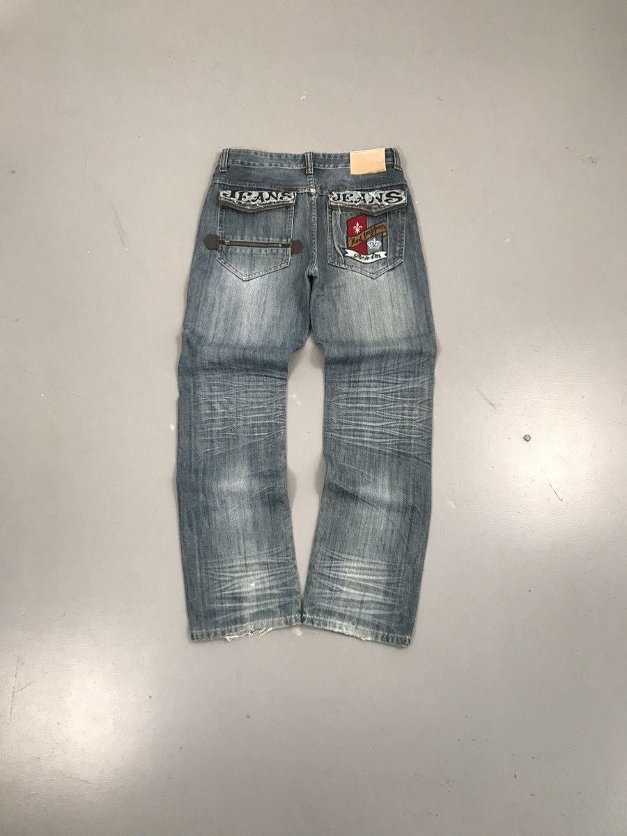 Vintage Y2K vintage popul arclothes crazy pocket embroidery denim Size US 33 - 8 Thumbnail
