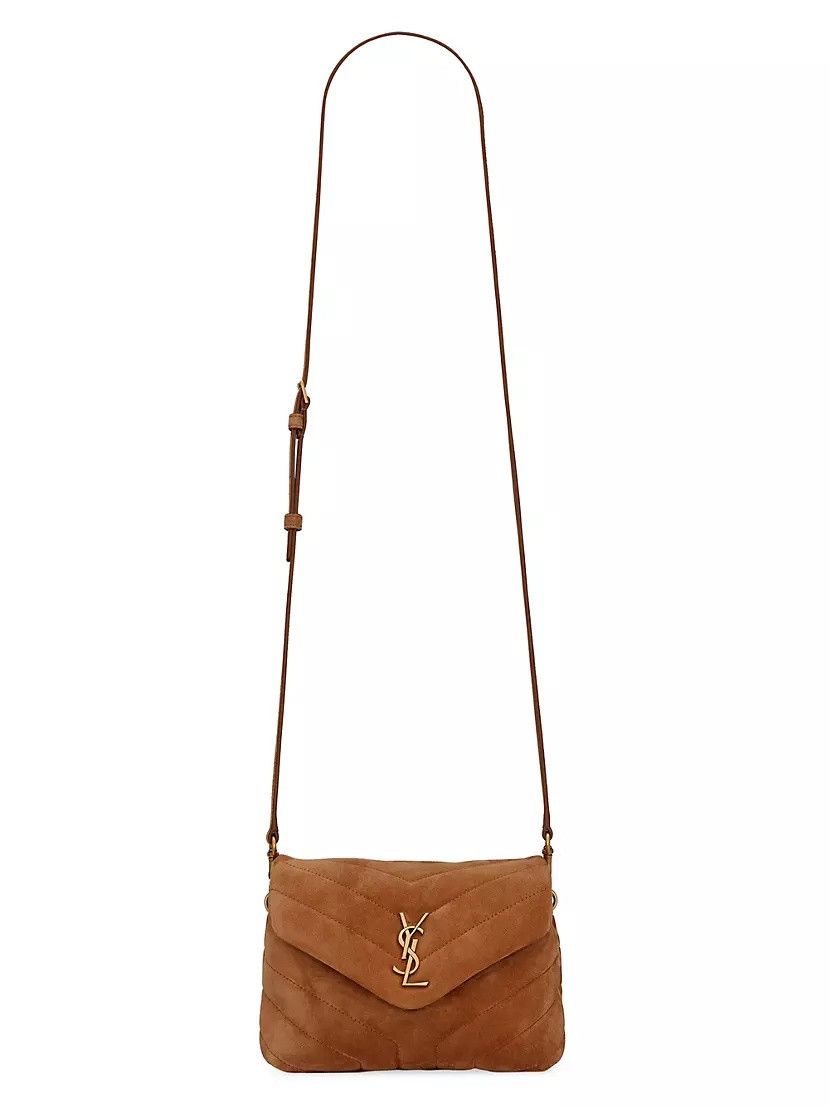 Saint Laurent Paris o1s1wg111125 Toy Loulou Crossbody Bag in Quilted Suede Size ONE SIZE - 1 Thumbnail