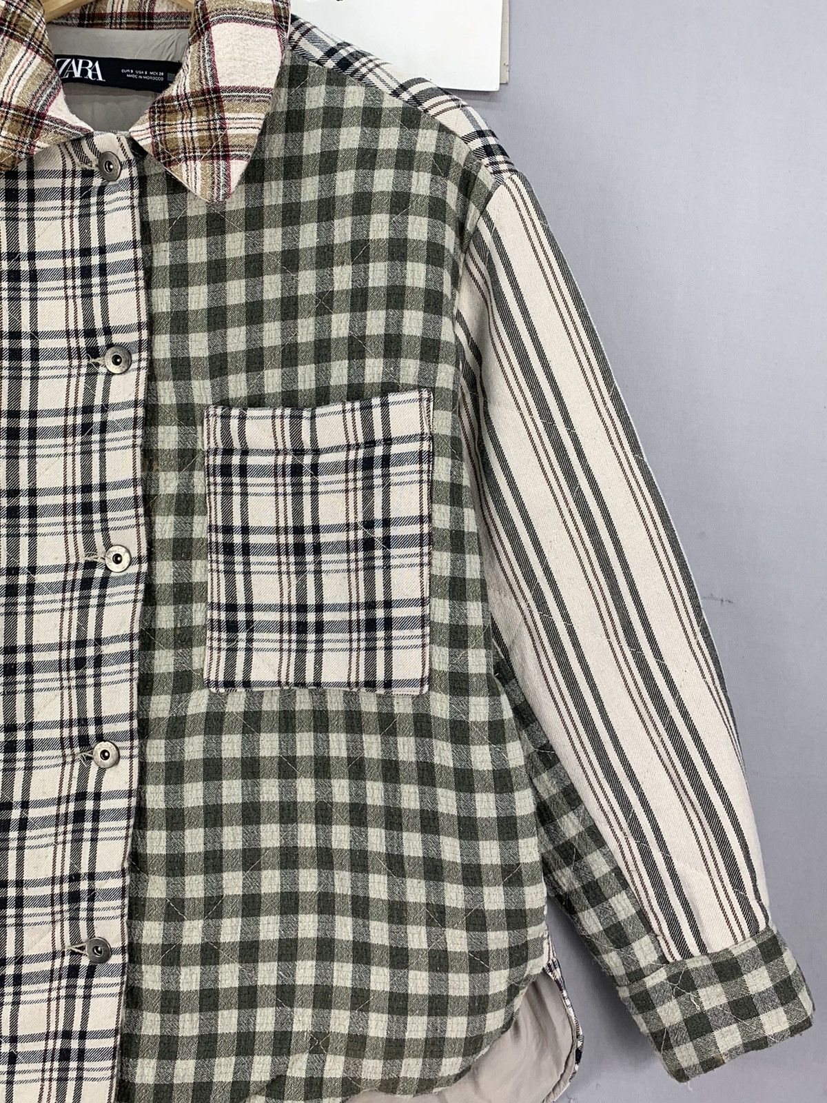 Flannel Zara Multi Plaid Quilted Flannel Jacket Size US M / EU 48-50 / 2 - 7 Thumbnail