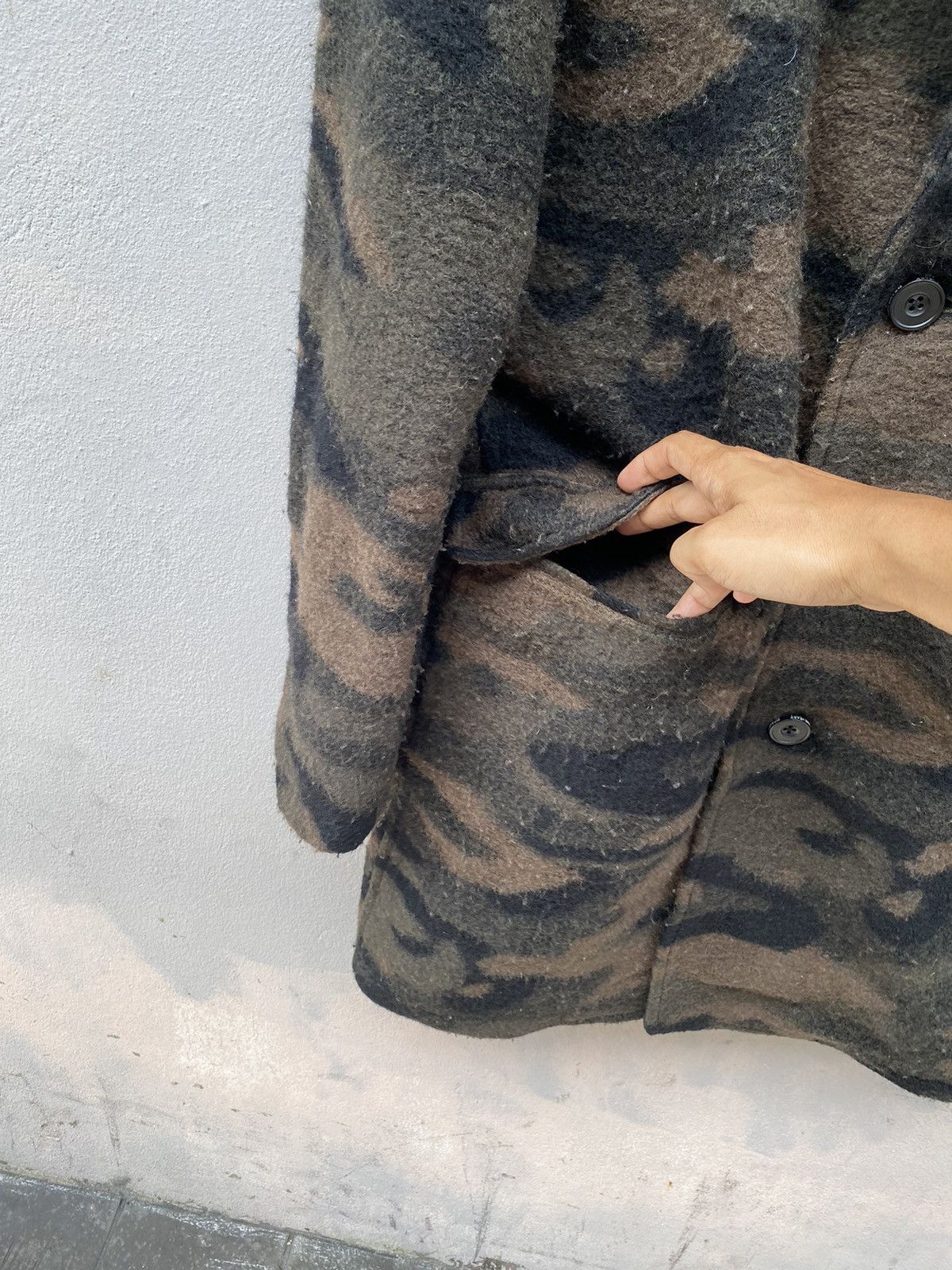 Beams Plus Beams Camouflage Wool Long Jacket Size US L / EU 52-54 / 3 - 9 Thumbnail