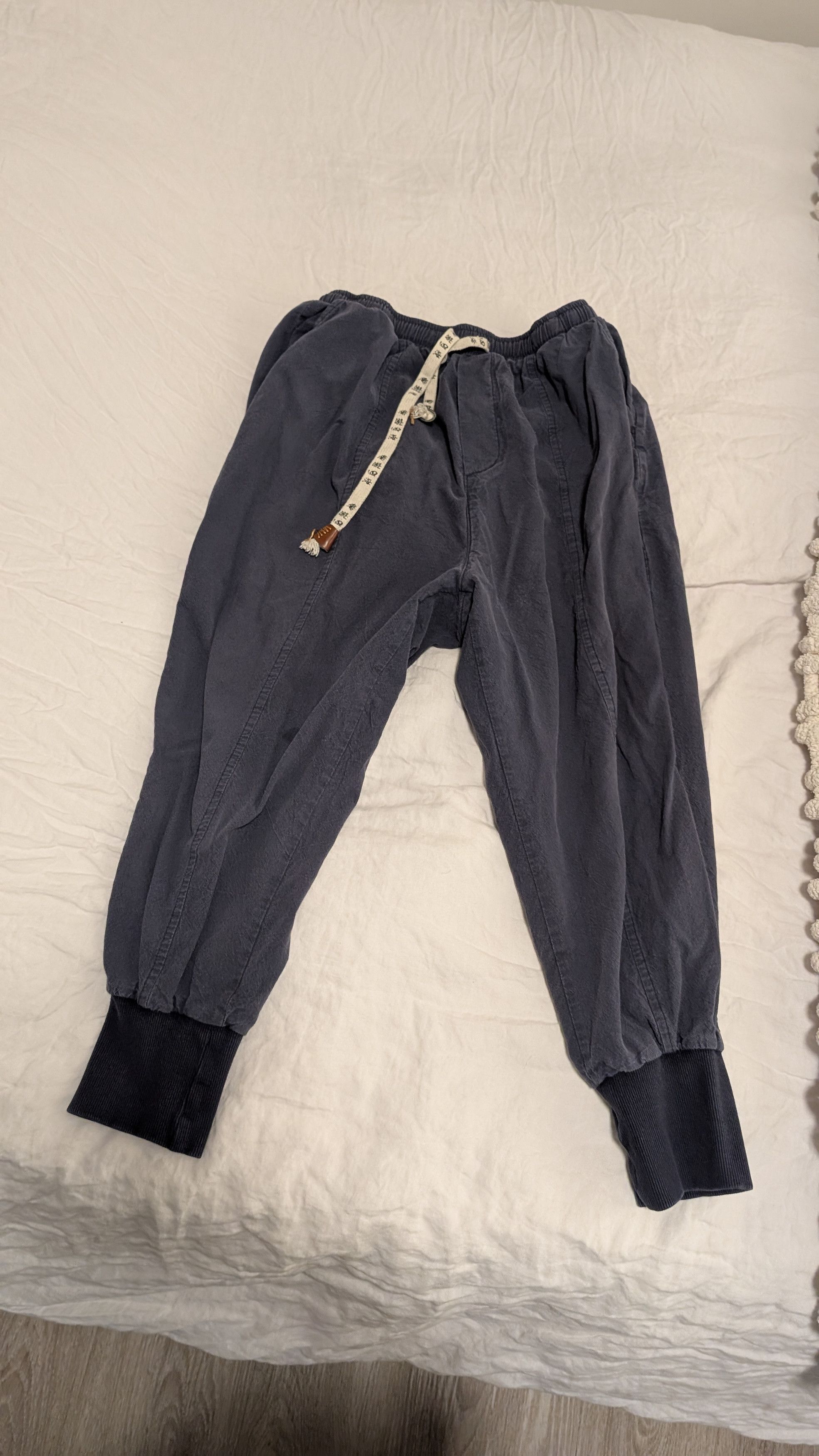 Japanese Brand Mr Donoo Loose Drawstring Joggers - Dark Blue - XL Size US 26 / EU 42 - 2 Thumbnail