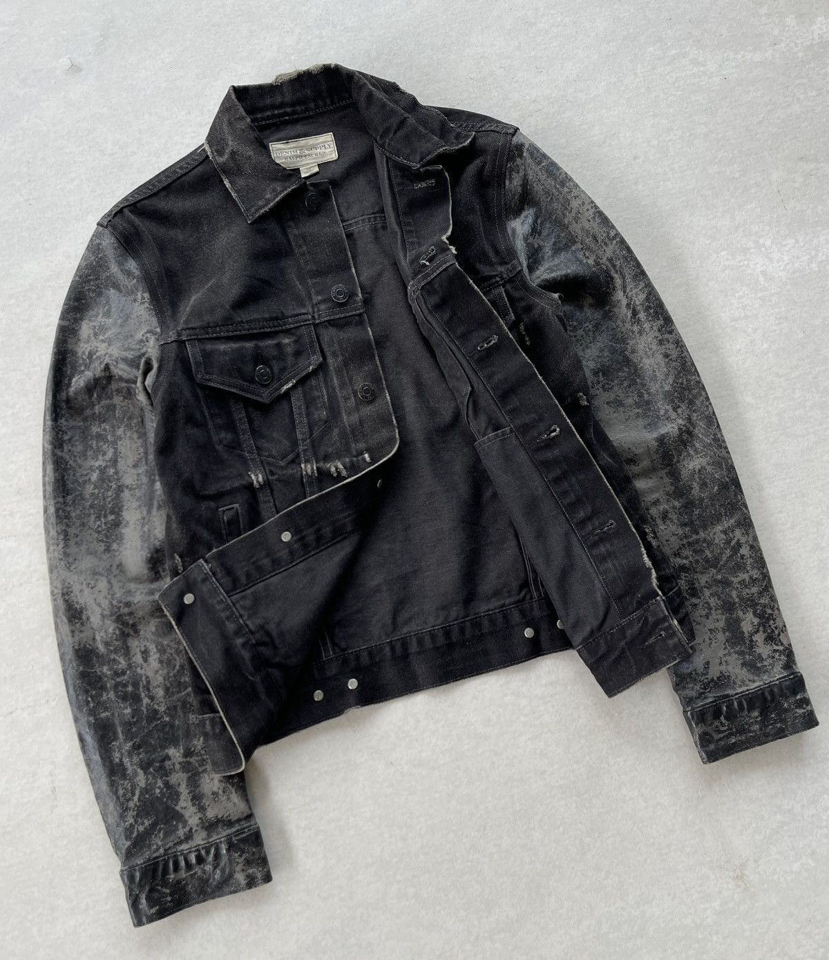 Denim & Supply Ralph Lauren 🔥Vtg Denim & Supply Ralph Lauren Waxed Sleeve Trucker Jacket Size US S / EU 44-46 / 1 - 12 Thumbnail