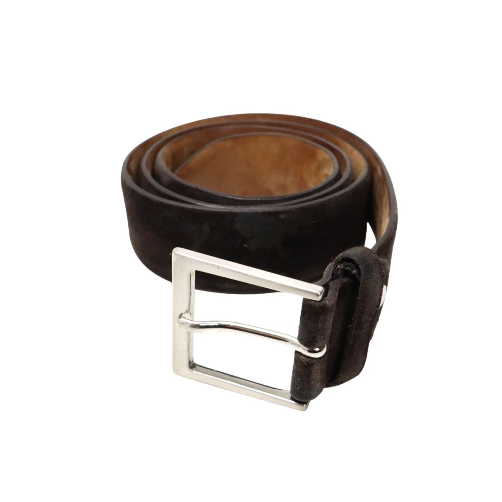 Suitsupply Suitsupply Belt Men 85 /34 Brown Square Shape Buckle Genuine Suede Leather Belt Mens Brown Square Buckle Suede Leather Size ONE SIZE - 2 Thumbnail