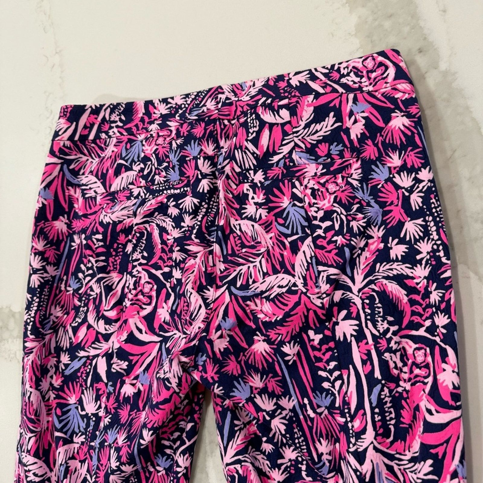 Lilly Pulitzer Lilly Pulitzer Kelly Skinny Ankle Pants Womens 4 Bright Navy Size 27" / US 4 / IT 40 - 9 Thumbnail