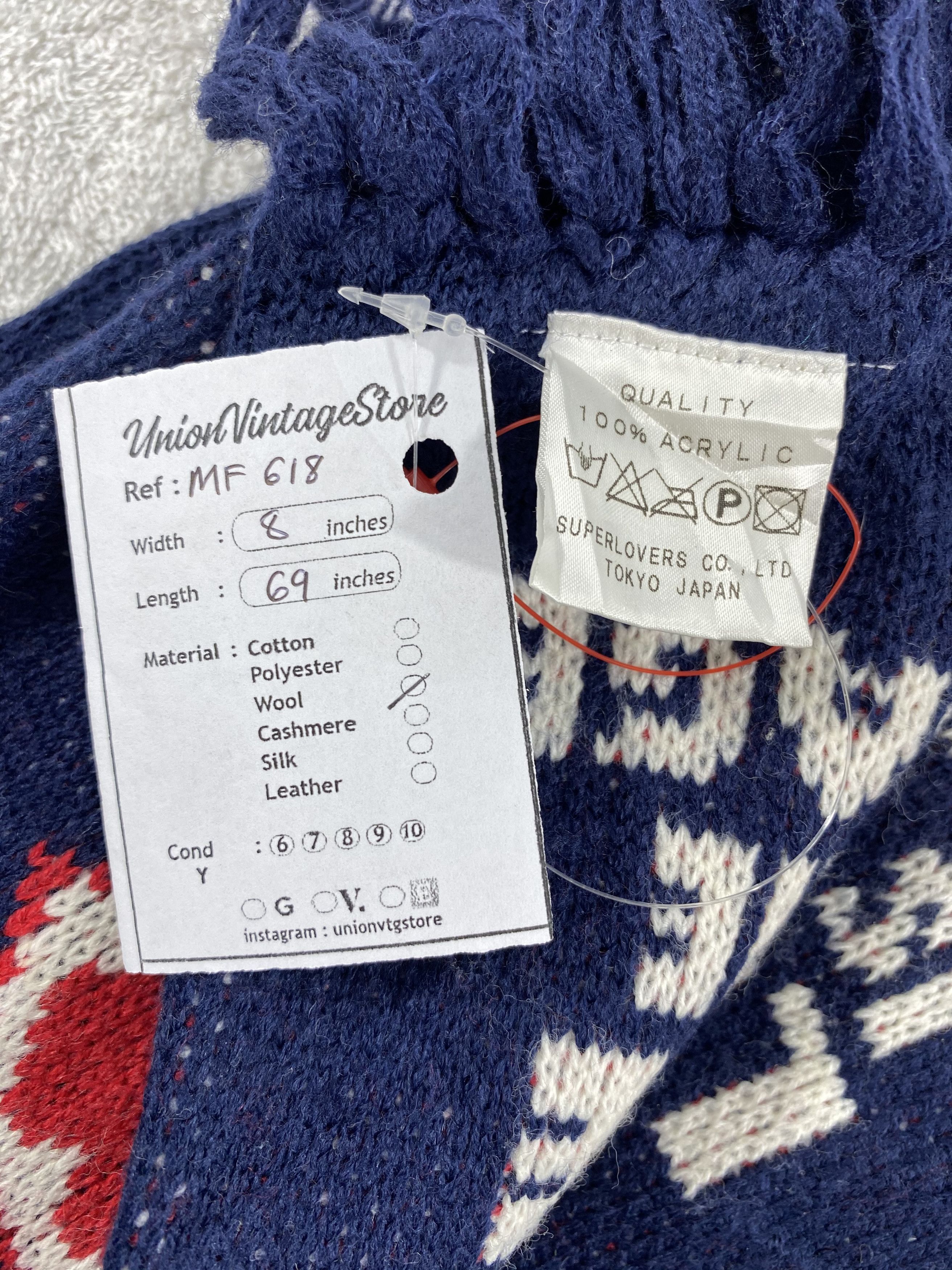 Super Lovers Vintage Super Lovers Scarf/Muffler/Neckwear MF618 Size ONE SIZE - 4 Thumbnail