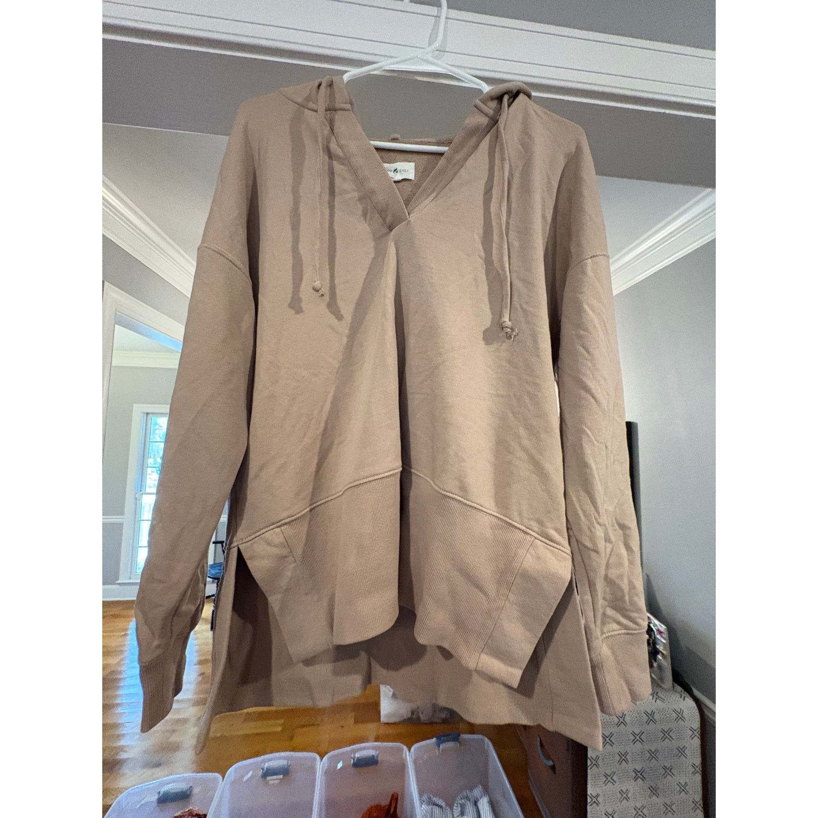 Lou & Grey Lou & Grey Tan Hooded Sweatshirt Women’s Small Oversized Size S / US 4 / IT 40 - 2 Thumbnail