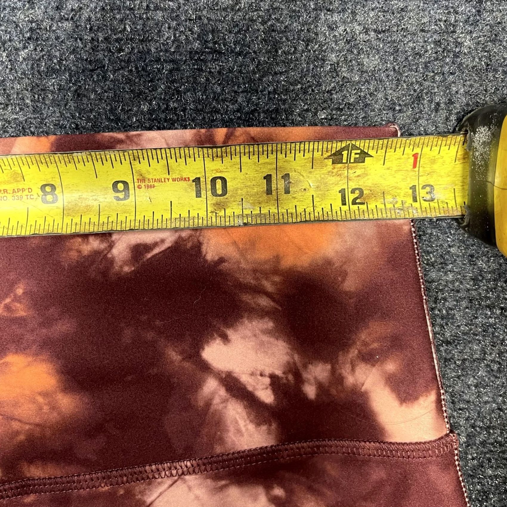 Vintage DSG Shorts Womens Small Brown Tie Dye Biker 7.5" High Rise Yoga Athletic Size 28" / US 6 / IT 42 - 4 Thumbnail