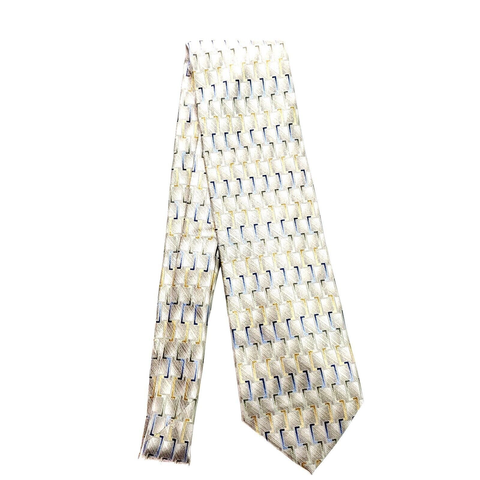 Jos. A. Bank Jos A Bank Print Gray Geometric USA Size ONE SIZE - 6 Thumbnail