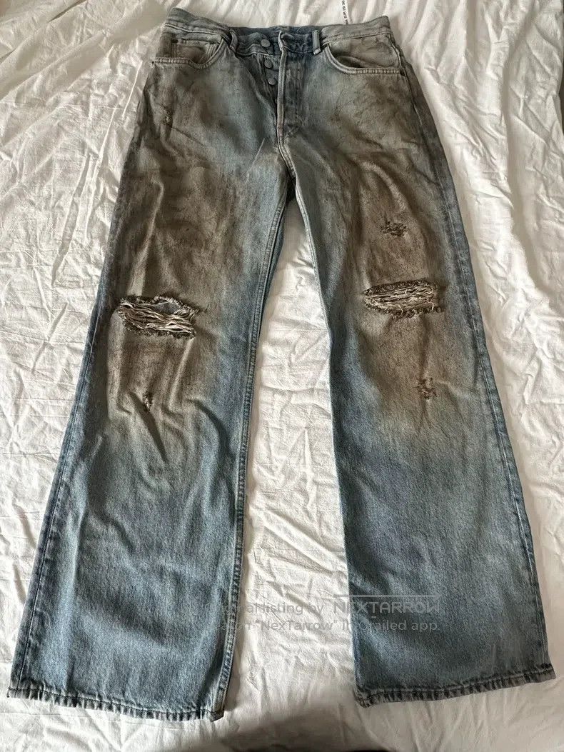 Acne Studios Acne Studios Mud-Dyed Ripped Denim Jeans Size US 29 - 1 Thumbnail