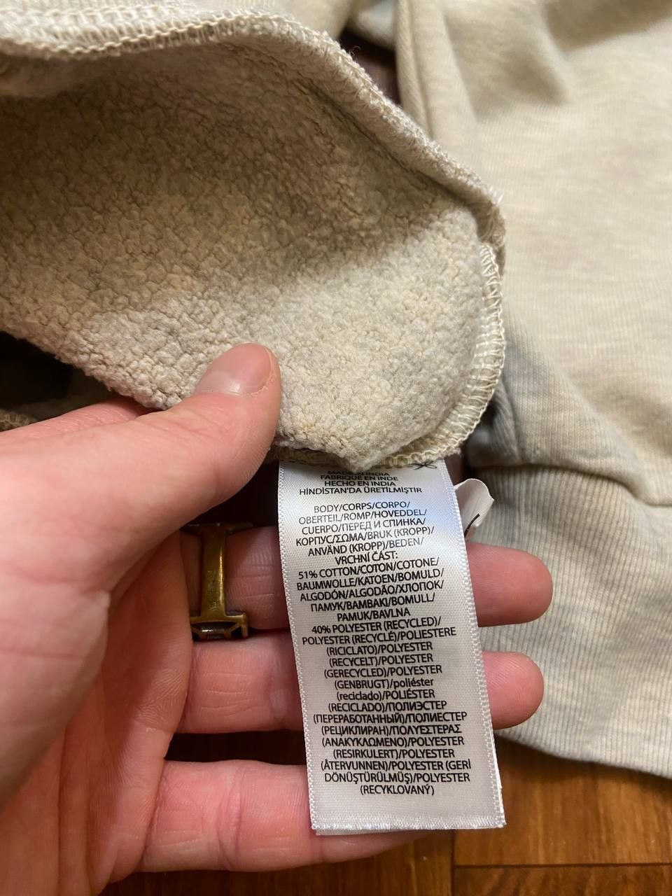 Polo Ralph Lauren Vintage Polo Ralph Lauren Hoodie (Beige / Tonal Logo) Size US M / EU 48-50 / 2 - 5 Thumbnail
