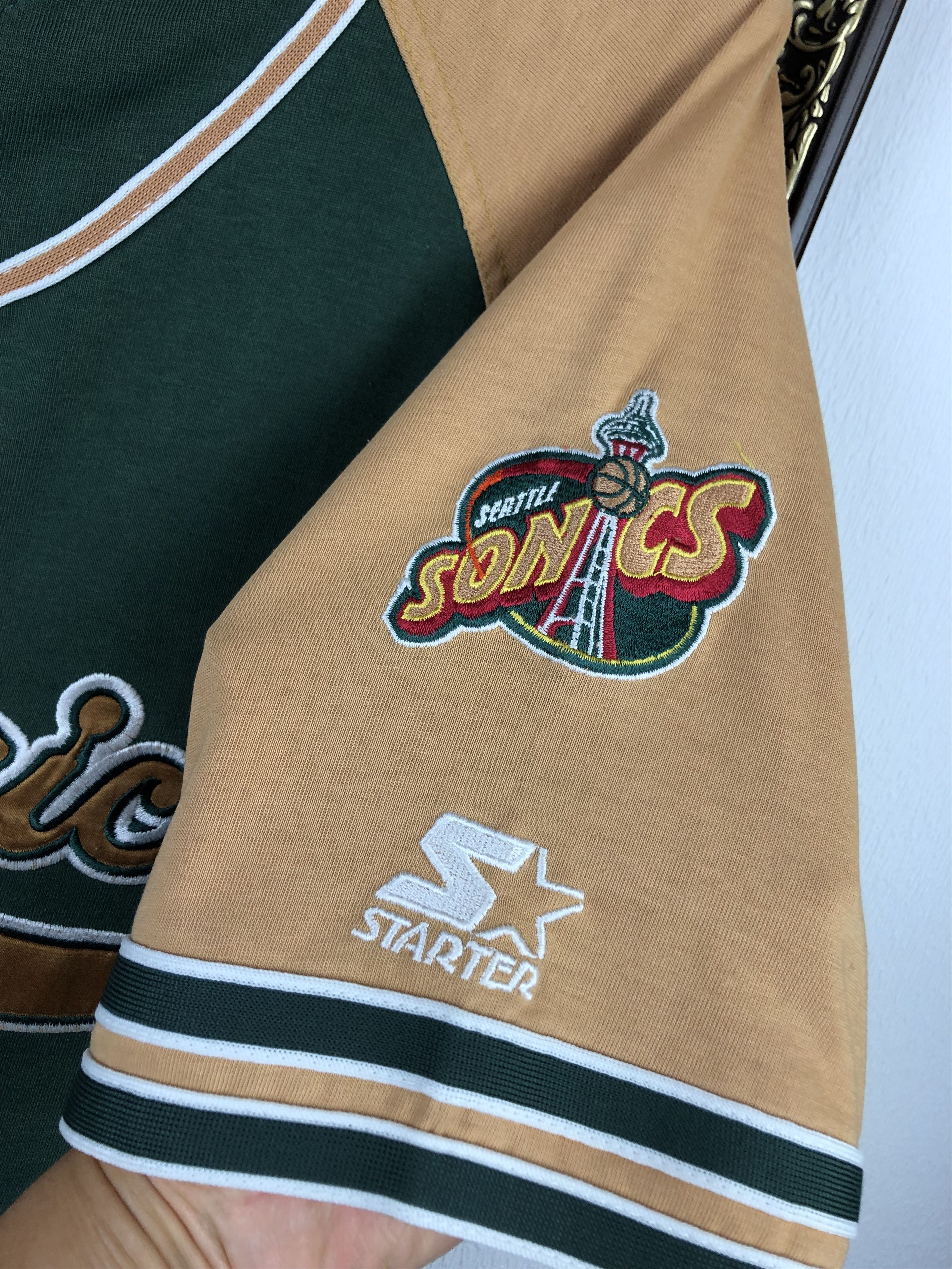 NBA Vintage Starter Seattle Supersonics Sonics Jersey Shirt NBA Size US M / EU 48-50 / 2 - 6 Thumbnail