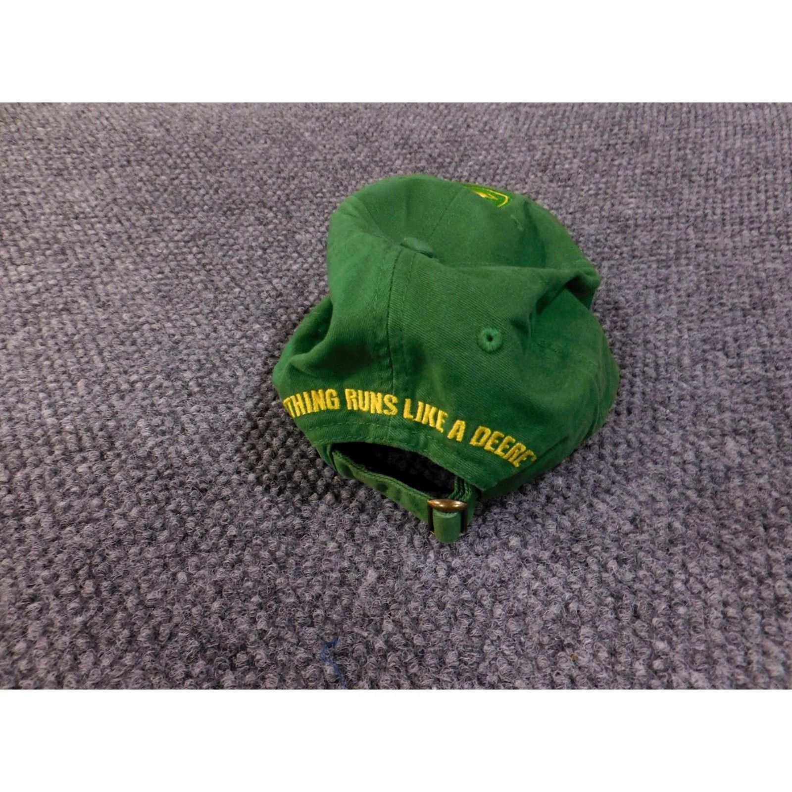 John Deere John Deere Hat Cap Strap Back Green Embroidered Nothing Runs Like A Deere Mens Size ONE SIZE - 6 Thumbnail