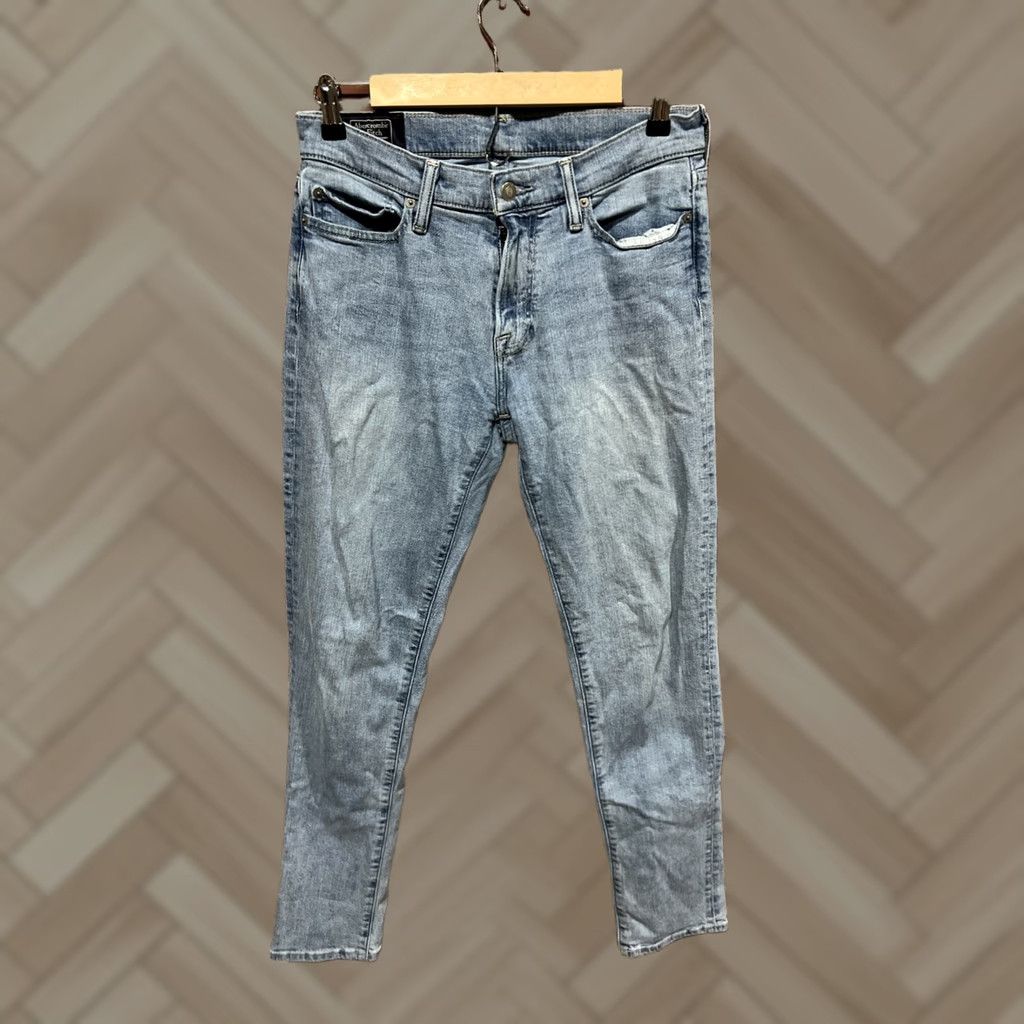 Abercrombie & Fitch Abercrombie & Fitch Jeans Slim 30x32 Men Blue Stretch Athletic Rustin Regular Inseam 32"} Size US 30 / EU 46 - 1 Thumbnail