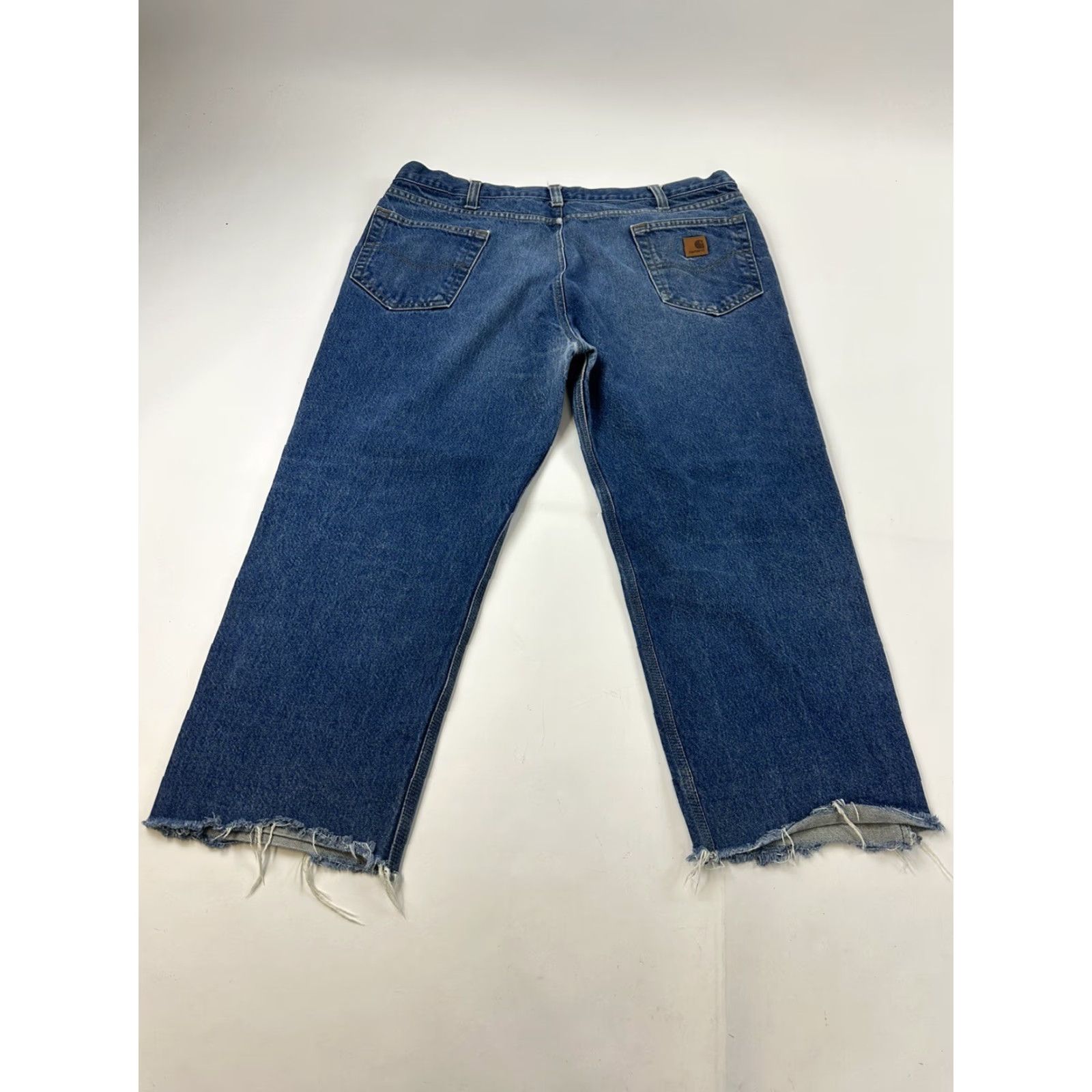 Carhartt Carhartt Jeans Mens Size 40x25 Blue Cut Off Denim Straight Belt Loops Zip 25 Inseam Regular Type: Jeans Men Size US 40 / EU 56 - 2 Thumbnail
