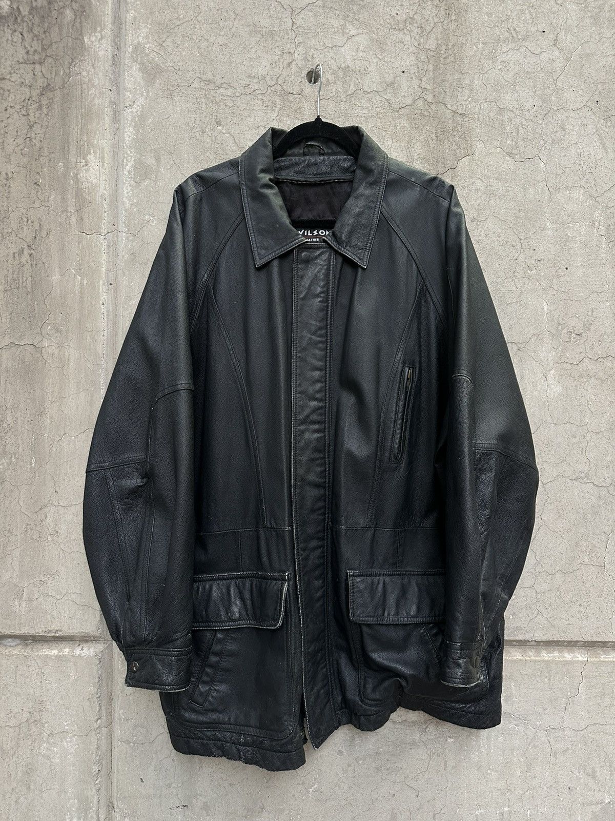 Vintage × Wilsons Leather Vintage Wilsons Leather Coat Size US XL / EU 56 / 4 - 1 Thumbnail