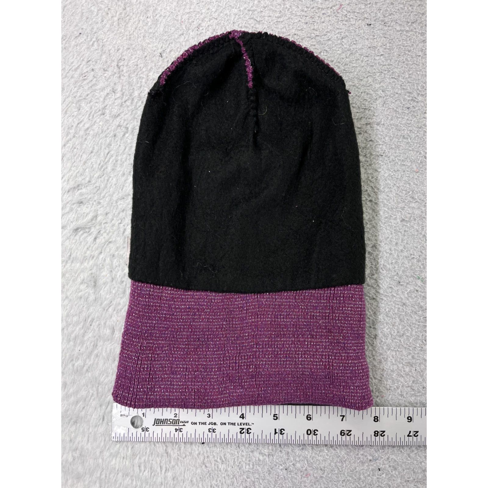 Vintage Dollar Tree Beanie Adult One Size Purple Knit Sparkly Wool Blend Polyester Lined Ski Size ONE SIZE - 4 Thumbnail