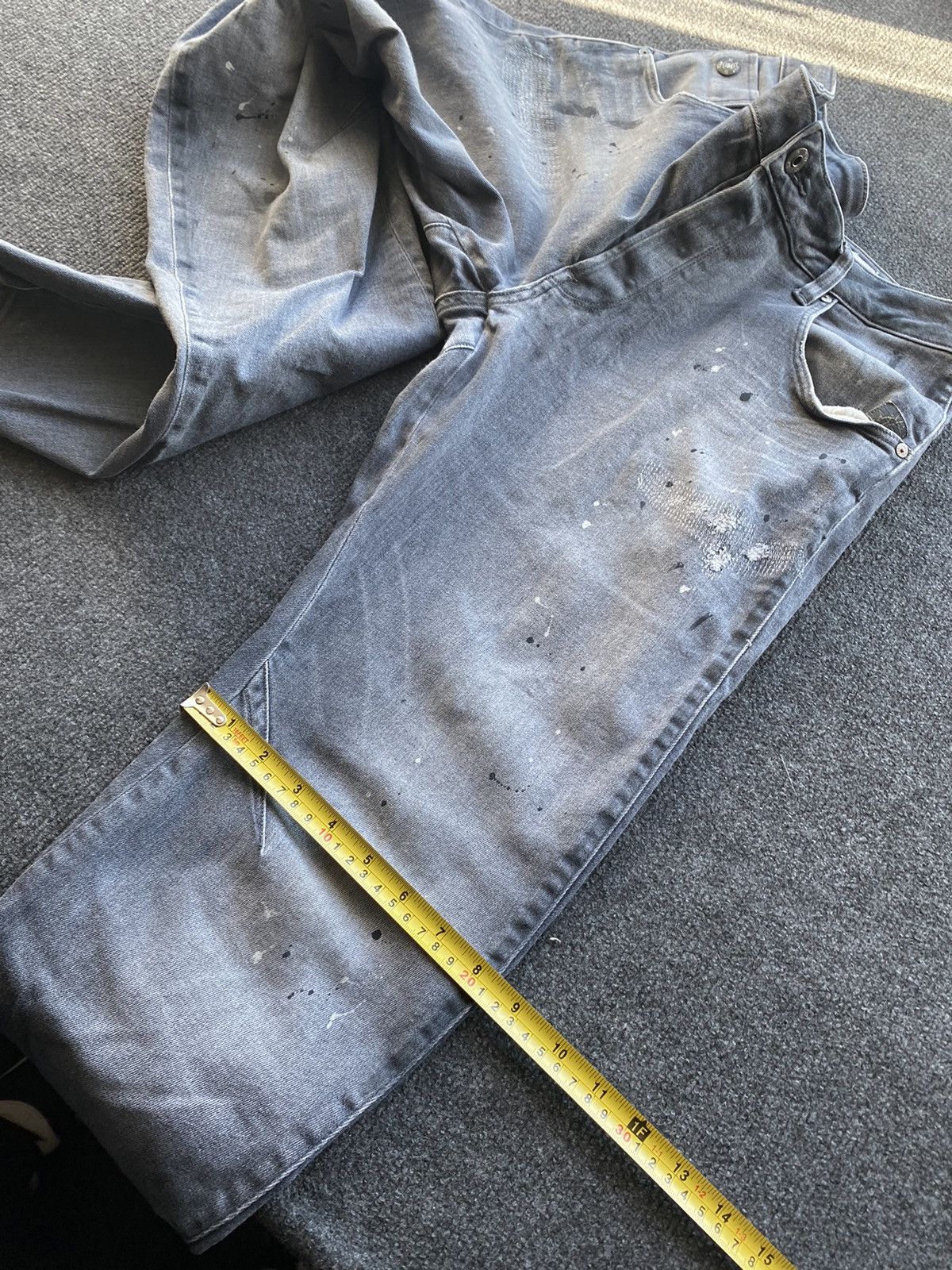 G-Star 🔥Opium Punk G Star arc 3d slim gray distressed jeans men 33 Size US 33 - 11 Thumbnail