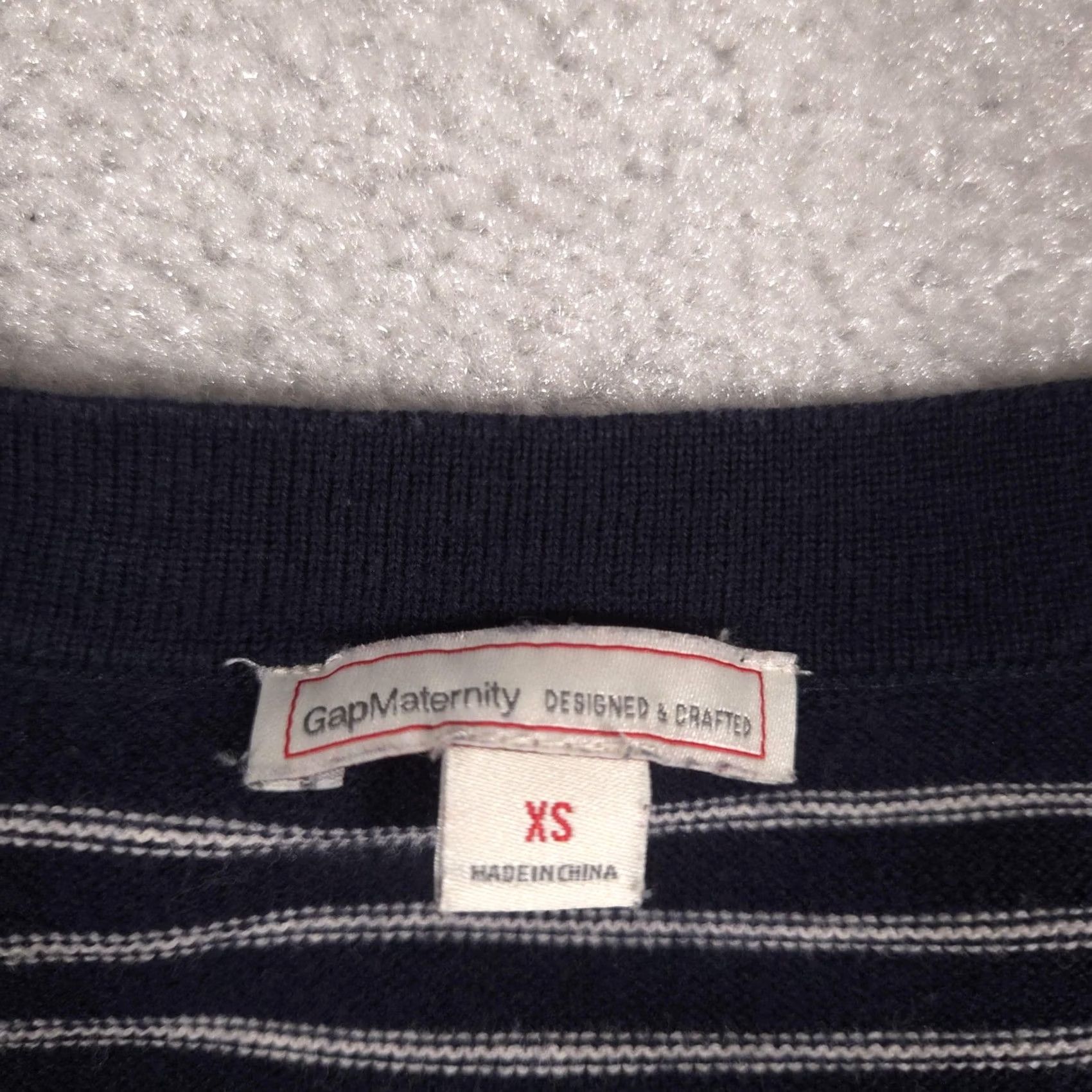 Vintage VINTAGE GapMaternity Sweater Womens XS Blue Stripe Crew Neck Knit Maternity Pullover Size XS / US 0-2 / IT 36-38 - 5 Thumbnail