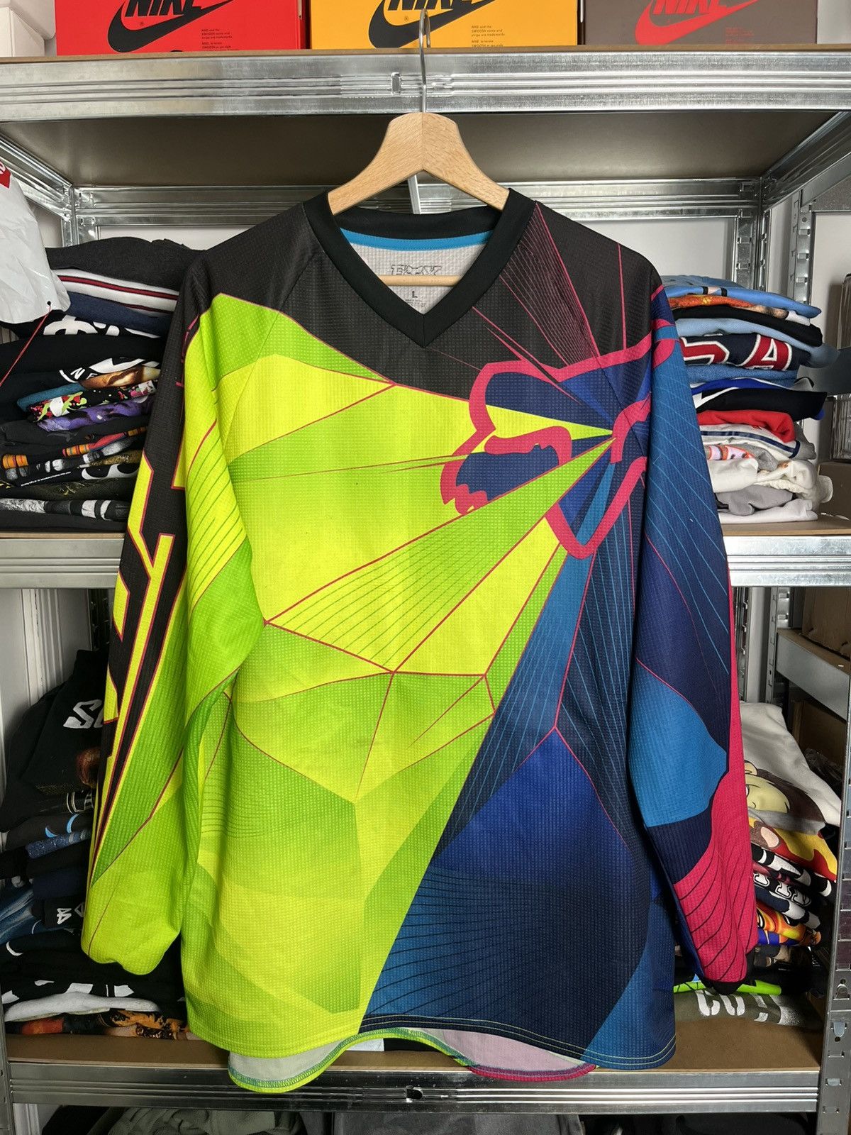 Fox Racing × Vintage Fox Racing Air Cool Long Sleeve Jersey Motocross Size US L / EU 52-54 / 3 - 1 Thumbnail