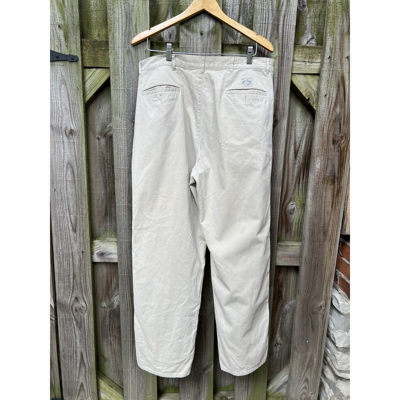 Polo Ralph Lauren Vintage Polo Ralph Lauren Beige Cotton Chino Pant Size 36x30 Size US 36 / EU 52 - 2 Thumbnail