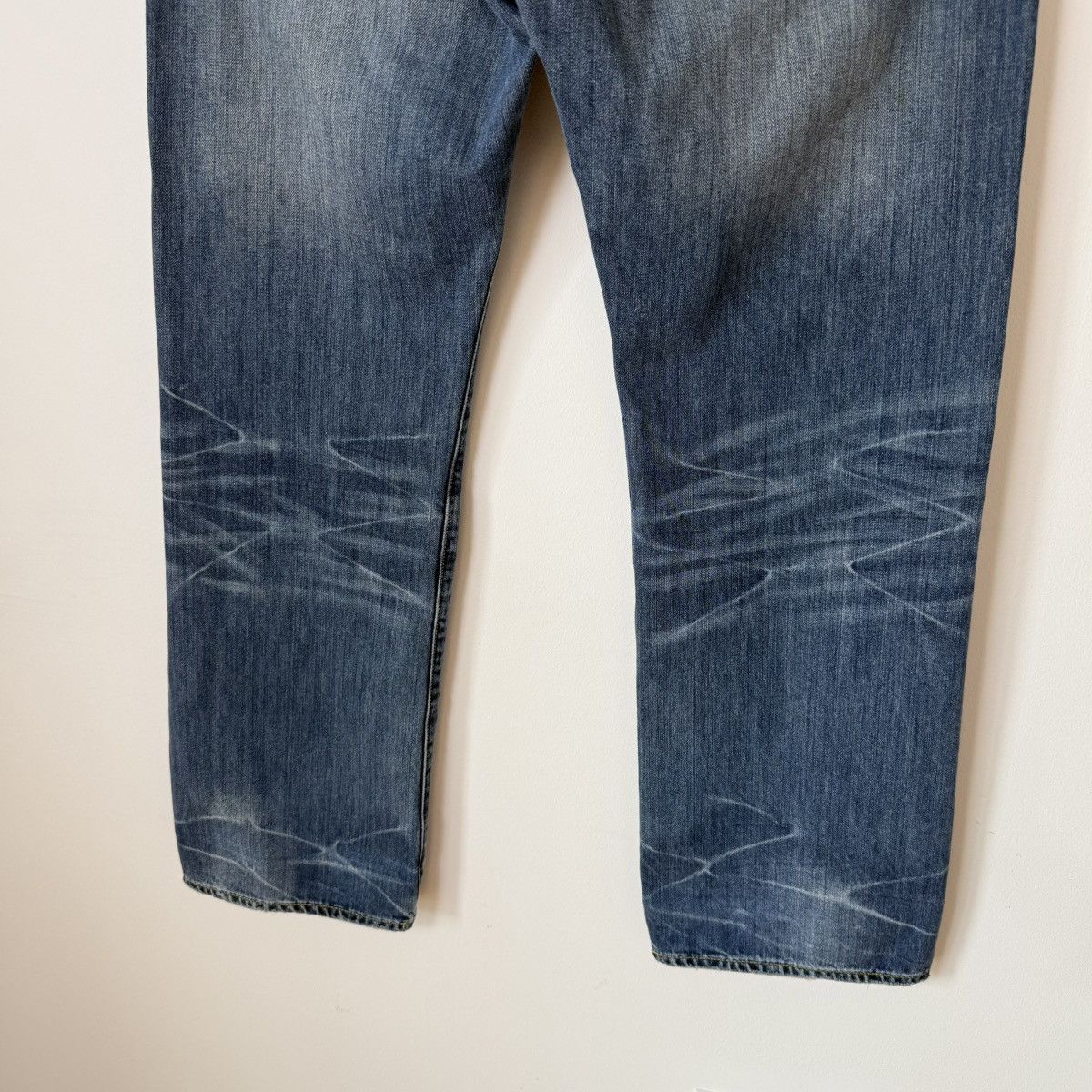 Ed Hardy Vtg 2000s Ed Hardy Faded Distressed Script Baggy Jeans Y2K Size US 36 / EU 52 - 4 Thumbnail