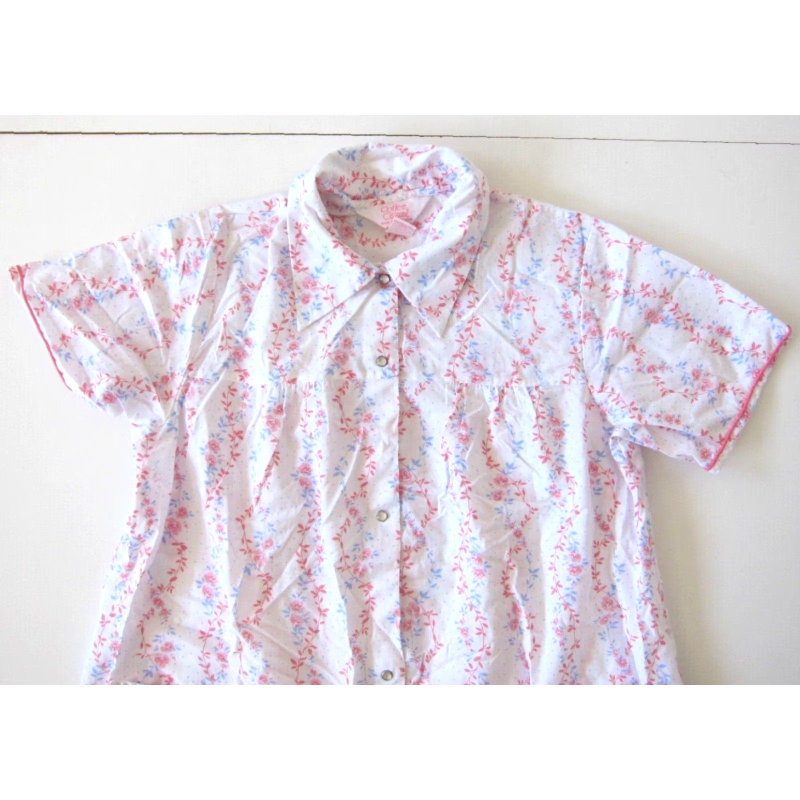 Pinko VINTAGE Coffee Casual Cotton Pink Floral Button Down Pocket Maxi House Dress M Size M / US 6-8 / IT 42-44 - 5 Thumbnail