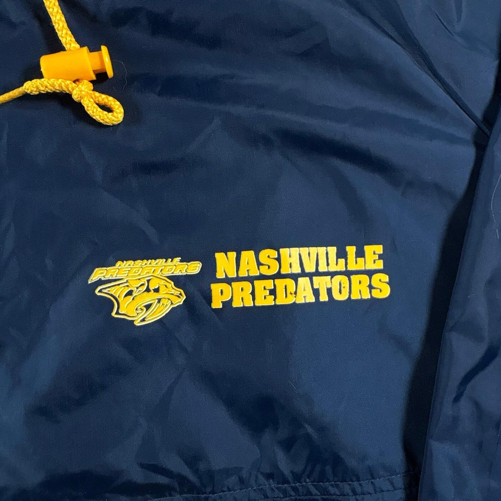 Pro Player Vintage 90s Nashville Preds windbreaker Jacket Size US L / EU 52-54 / 3 - 3 Thumbnail