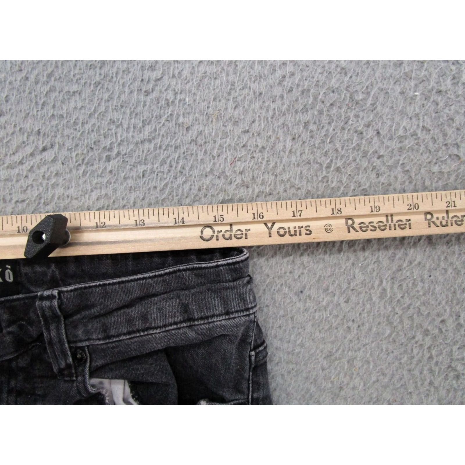 Ecko Unltd. Y2K Marc Ecko Cut and Sew Black Distressed Denim Moto Stretch Jeans Size 32x30 Mens Jeans Slim Stretch Black 90s 00s Size US 32 / EU 48 - 7 Thumbnail
