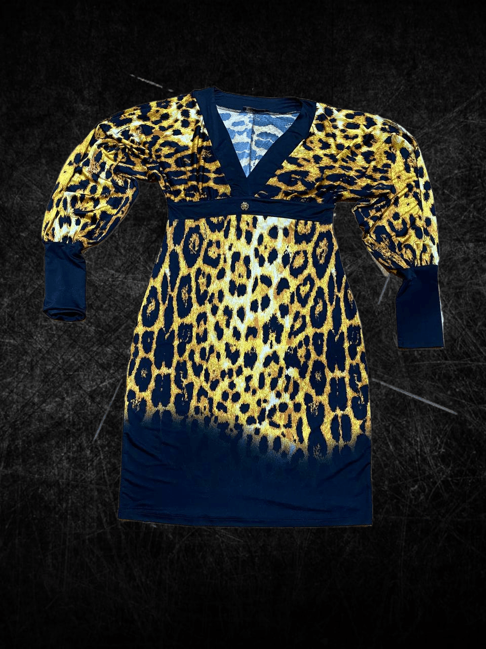 Roberto Cavalli Luxury Roberto Cavalli Black Leopard Print Dress Size XL / US 12-14 / IT 48-50 - 1 Thumbnail