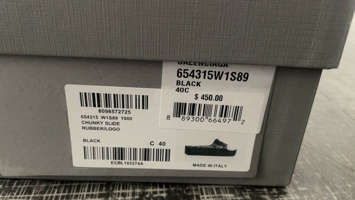 Balenciaga Chunky Slide Rubber Logo Size US 10 / IT 40 - 2 Thumbnail