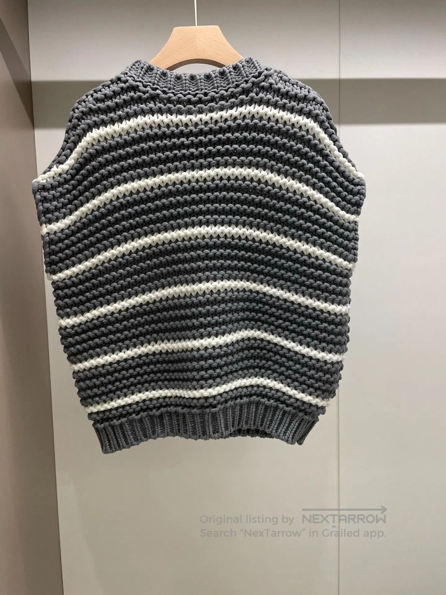 Brunello Cucinelli Brunello Cucinelli Gray Stripe Vest M. Size US M / EU 48-50 / 2 - 2 Thumbnail