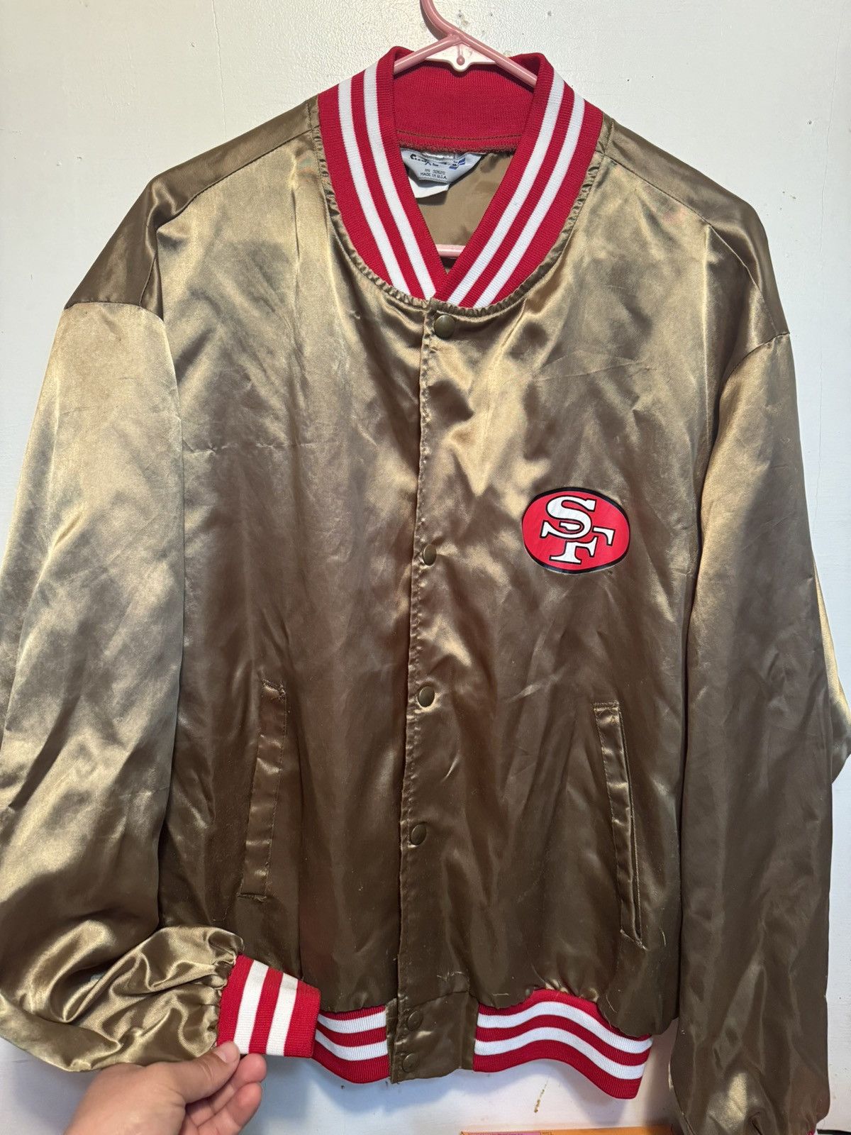 NFL Vintage 80’s Swingster 49ers Jacket Big Helmet Size US XL / EU 56 / 4 - 3 Thumbnail