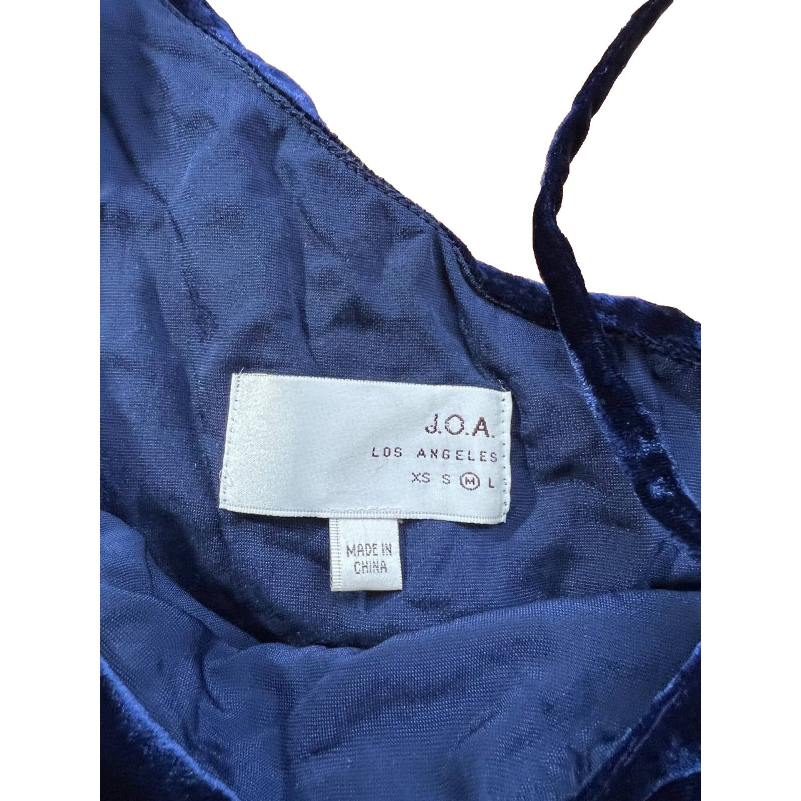 Stay Dirty Clothing J.O.A. Velvet Rufle One Shoulde Shirt top Y2K Navy M A002007 Size M / US 6-8 / IT 42-44 - 4 Thumbnail