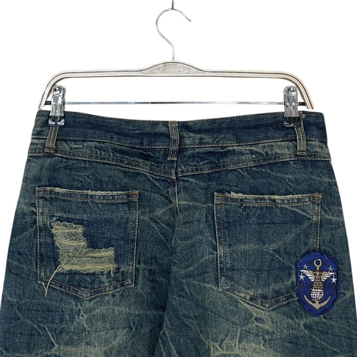 Japanese Brand Vintage Japanese Brand Patchwork Distressed Jeans 2000s Size US 29 - 8 Thumbnail