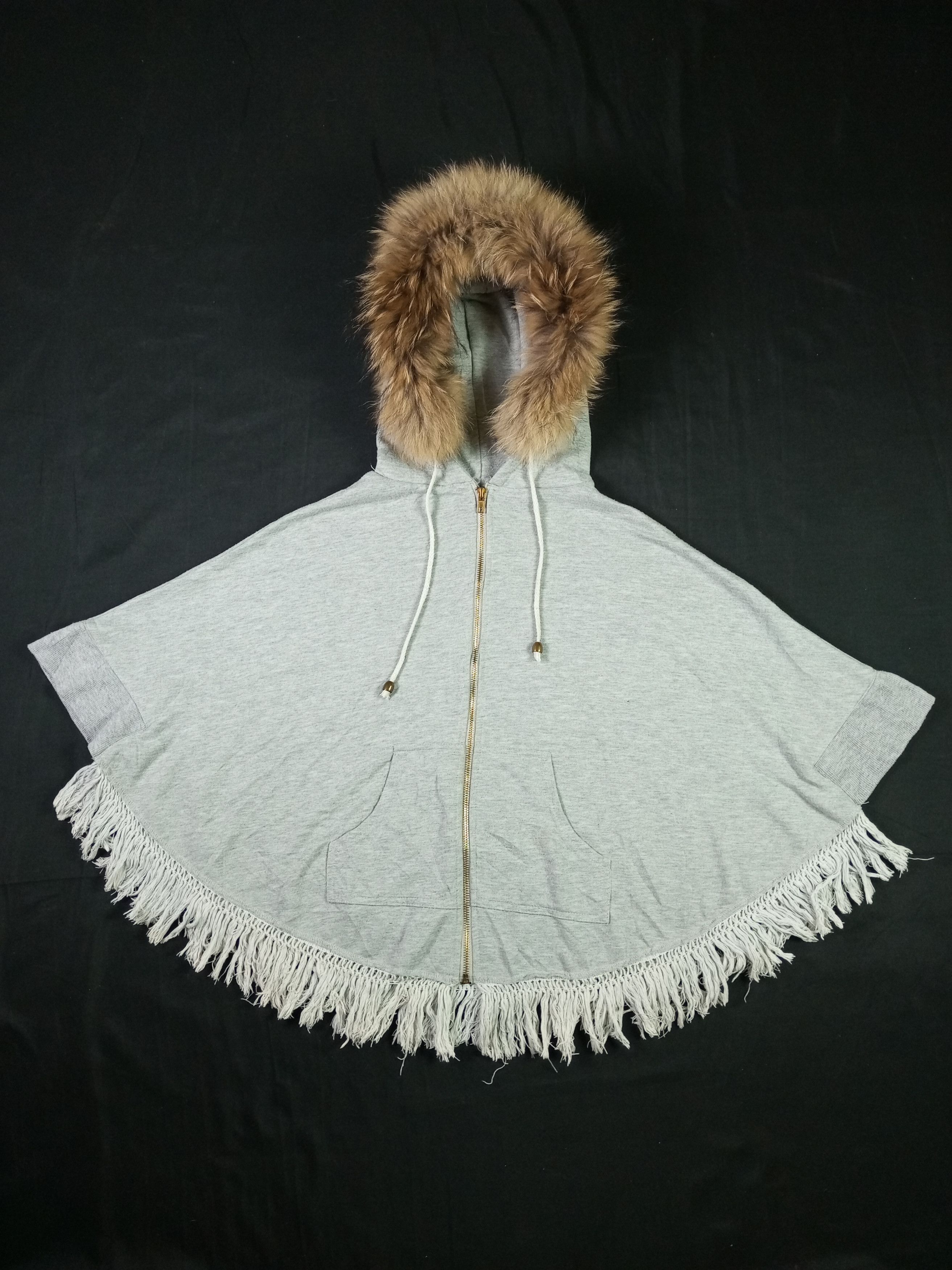 Japanese Brand "F" Unknown Japanese Brand Poncho Fur Hoodie Size US L / EU 52-54 / 3 - 1 Thumbnail
