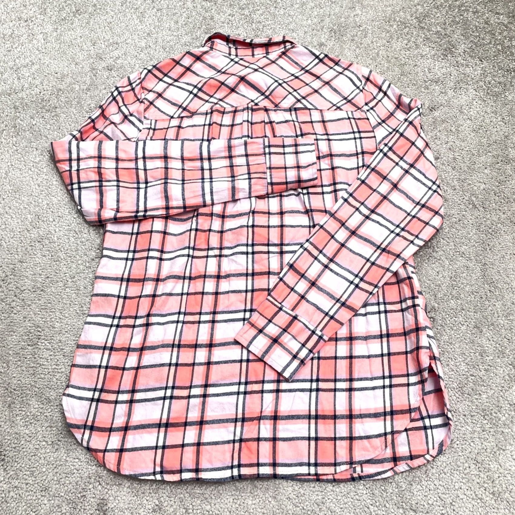 J.Crew J.CREW Button-Up Shirt Womens Small Pink Plaid Flannel Cotton Classic Casual Tailored Sl-F? Size S / US 4 / IT 40 - 3 Thumbnail