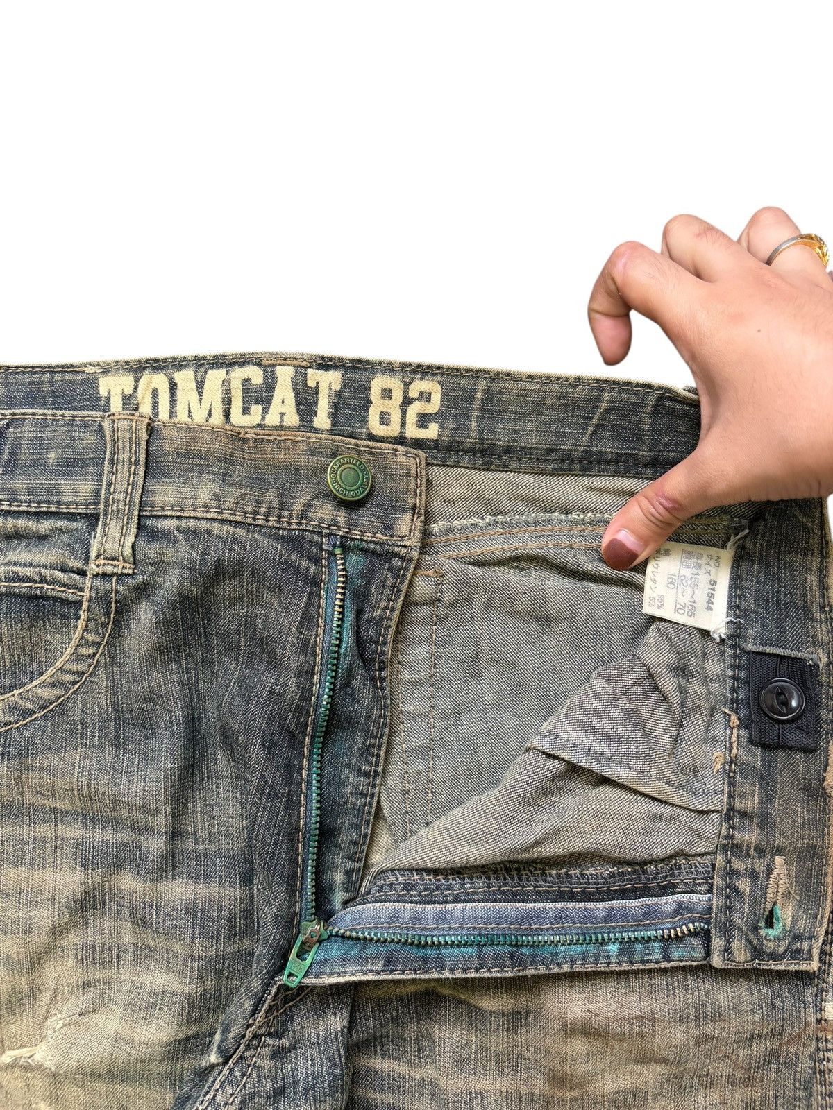 Edwin Vintage Japanese Brand Mud Wash Carpenter Distress Jeans Size 28" / US 6 / IT 42 - 6 Thumbnail