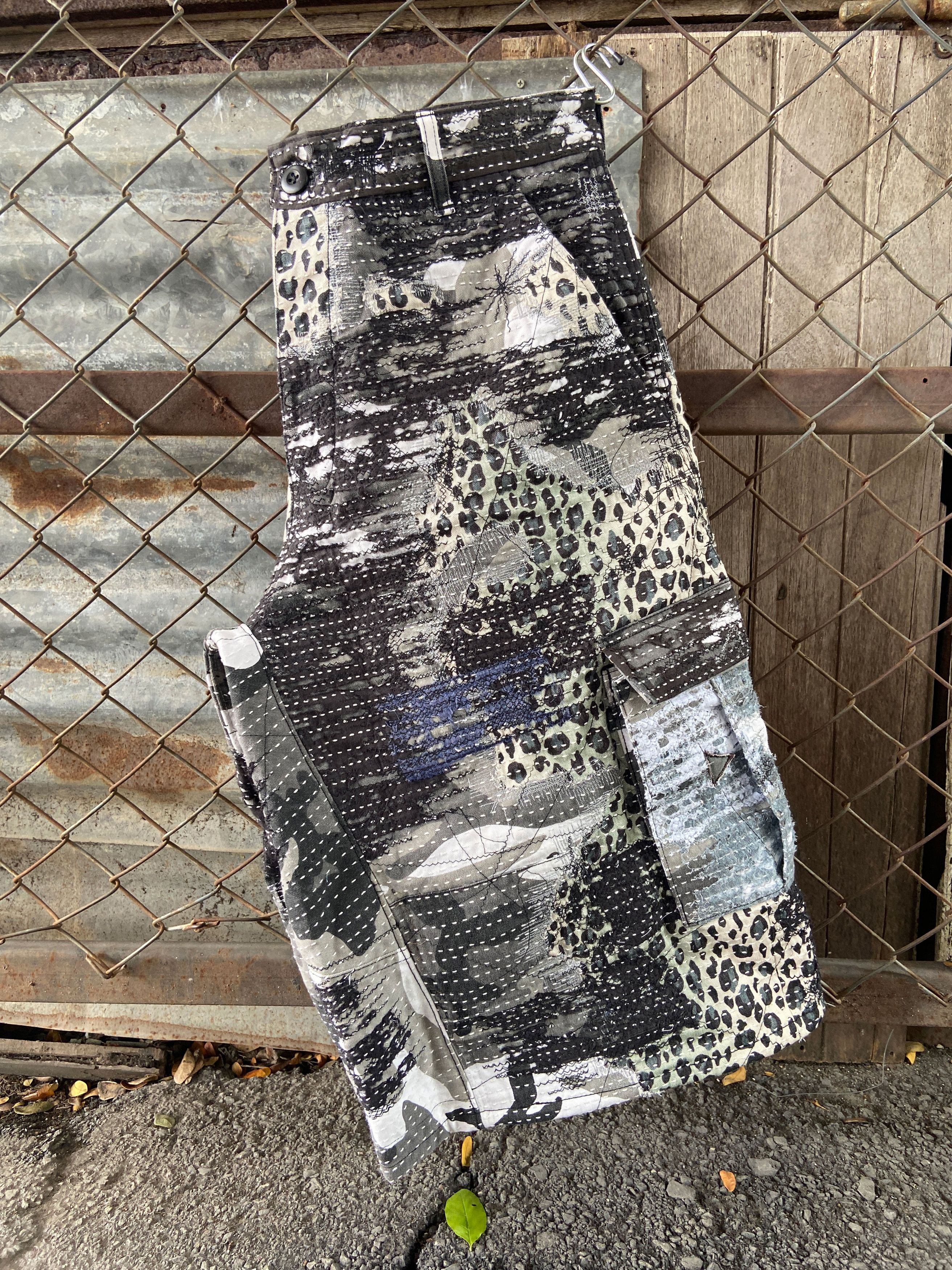 Japanese Brand 1/1 Boro Leopard Camo shorts baggy Size US 34 / EU 50 - 10 Thumbnail