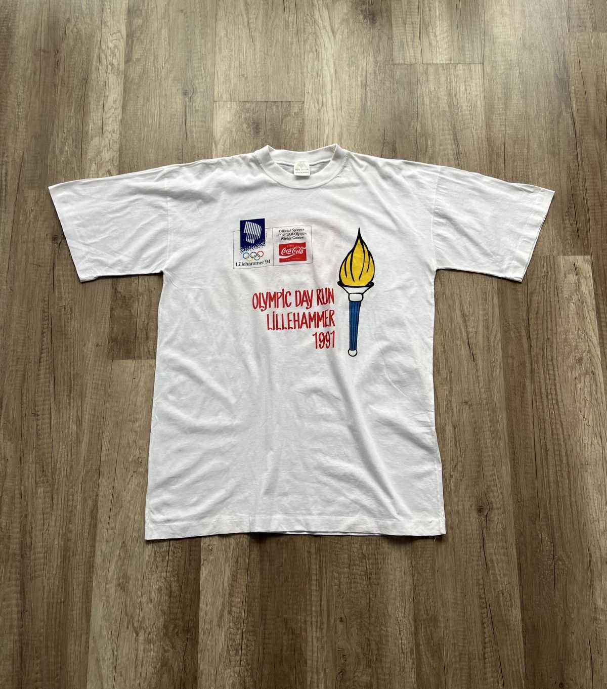 Asics × Vintage Asics 90's Vintage Olympic Day Run Lillehammer Sport Size L Size US L / EU 52-54 / 3 - 1 Thumbnail