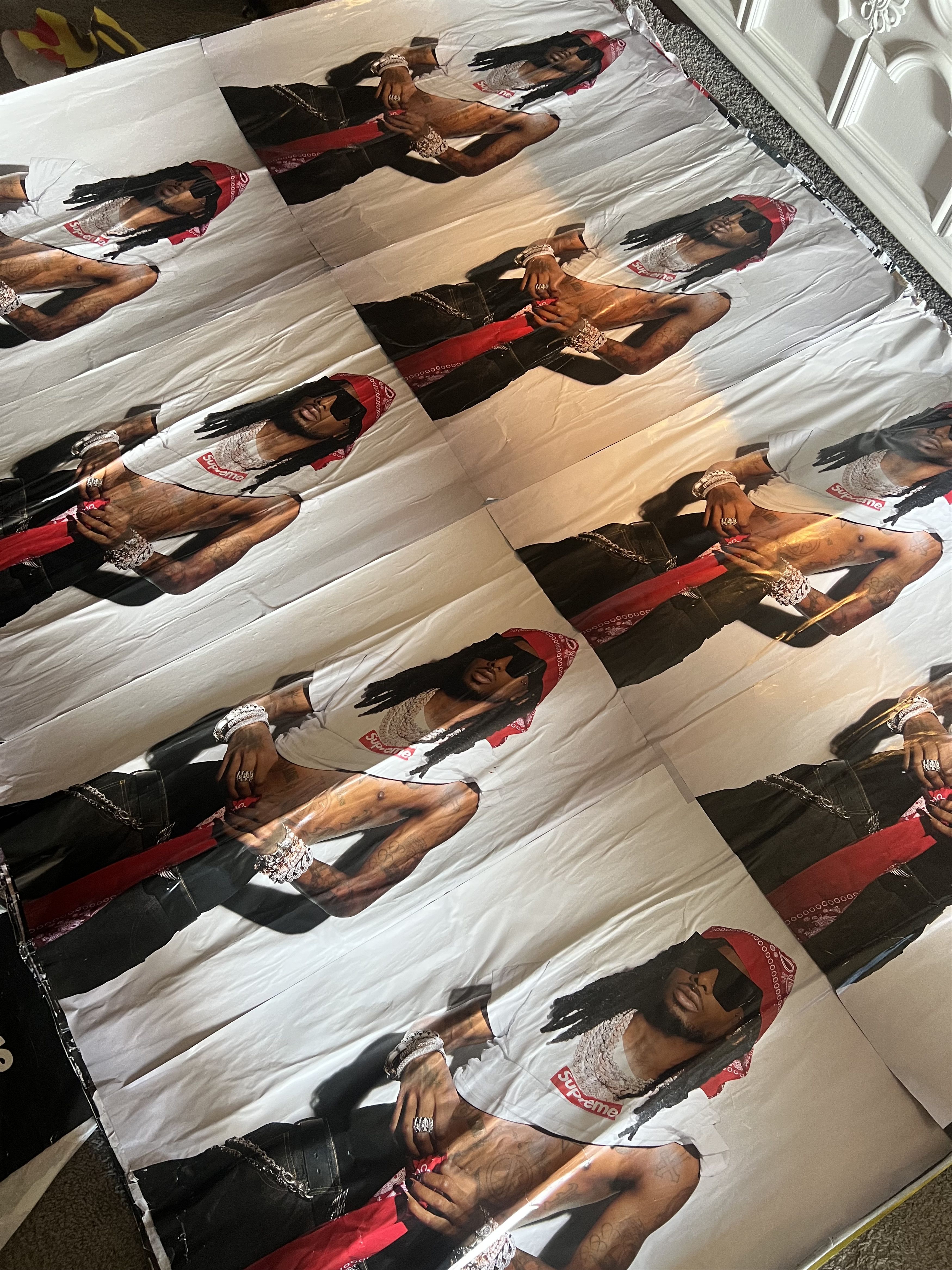 Supreme Official Supreme Playboi Carti collab poster and frame 24x36 Size 36 - 4 Thumbnail