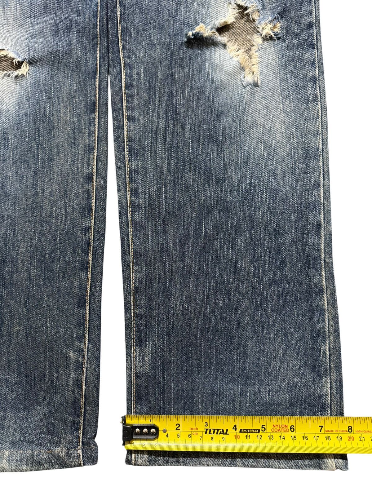 Edwin Vintage 90s Japan Edwin Blue Faded Wash Distressed Jeans Size US 32 / EU 48 - 13 Thumbnail