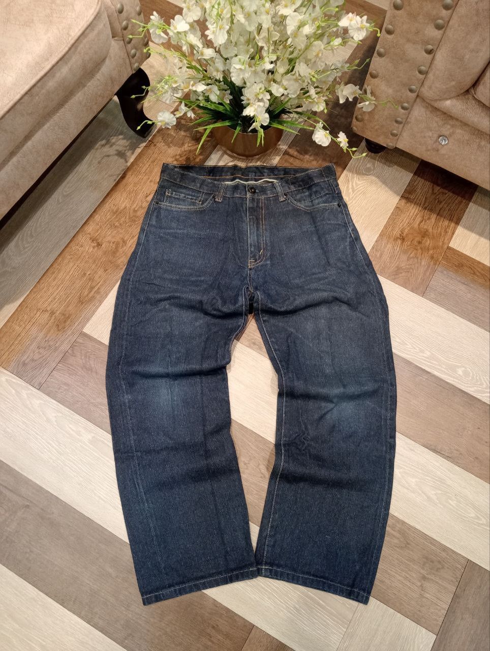 Visvim VISVIM FLUXUS SERGE DE NIMES SELVEDGE BAGGY DENIM PANTS Size US 34 / EU 50 - 1 Thumbnail