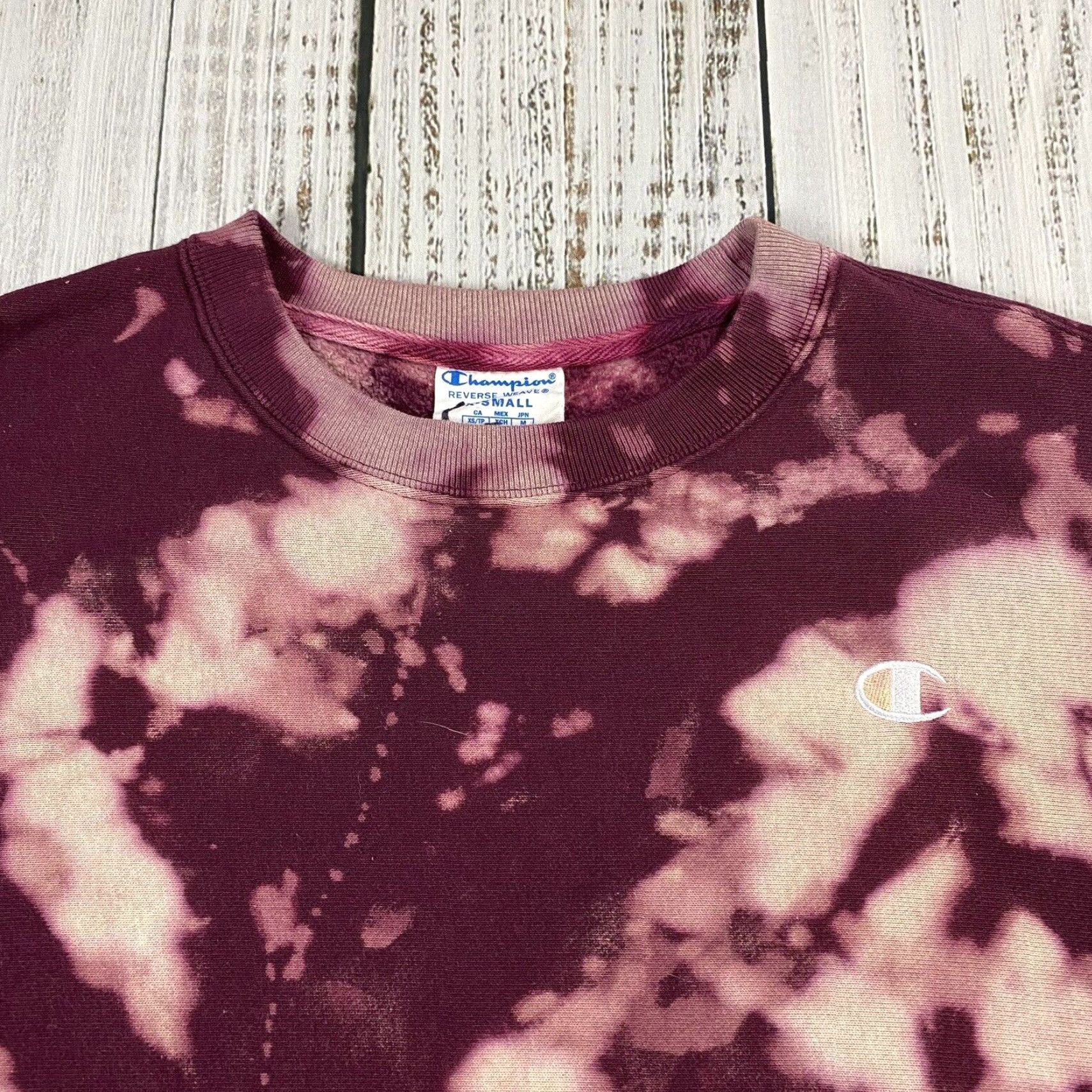 Champion Champion Reverse Weave Sweatshirt Dress Bleach Dye Long Red XS Women Size XS / US 0-2 / IT 36-38 - 2 Thumbnail