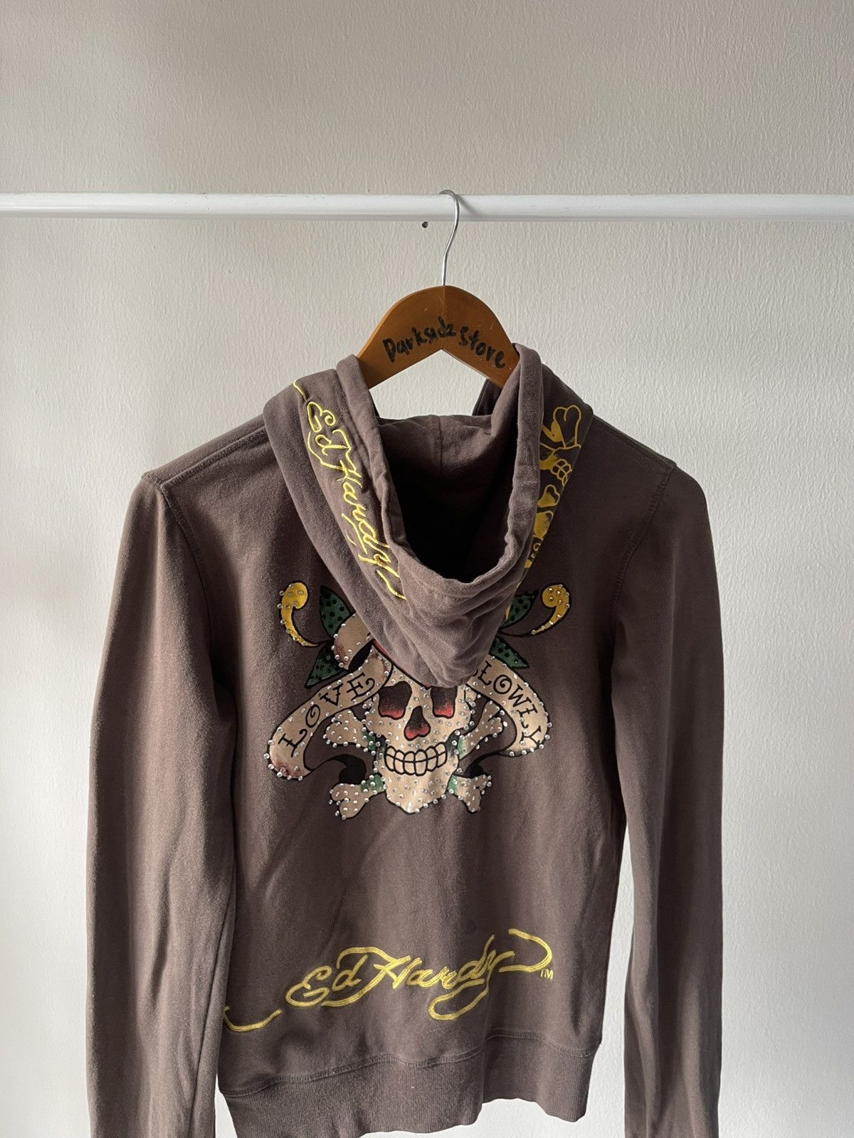 Ed Hardy 2000s Y2k Ed Hardy Skull Zip Hoodie Size US S / EU 44-46 / 1 - 6 Thumbnail