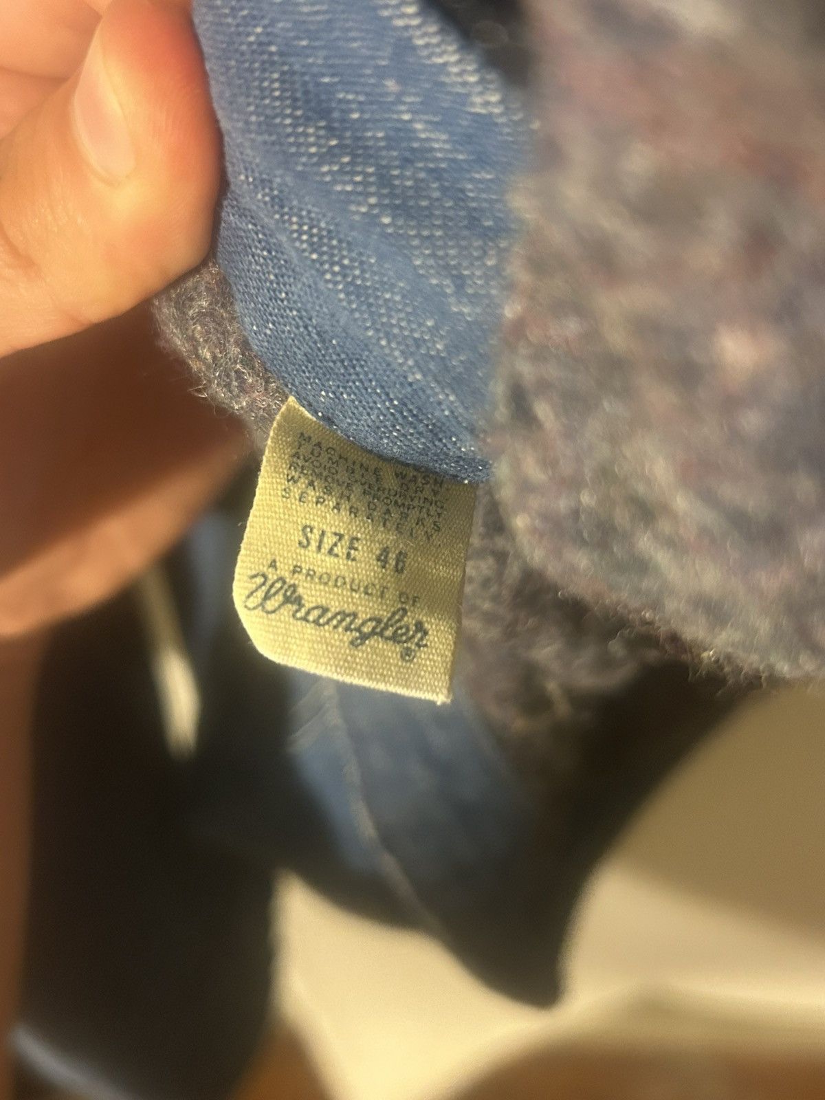 Wrangler Vintage 70s-80s Wrangler Denim Barn Coat Blanket Lined XL 46 Size US XL / EU 56 / 4 - 10 Thumbnail