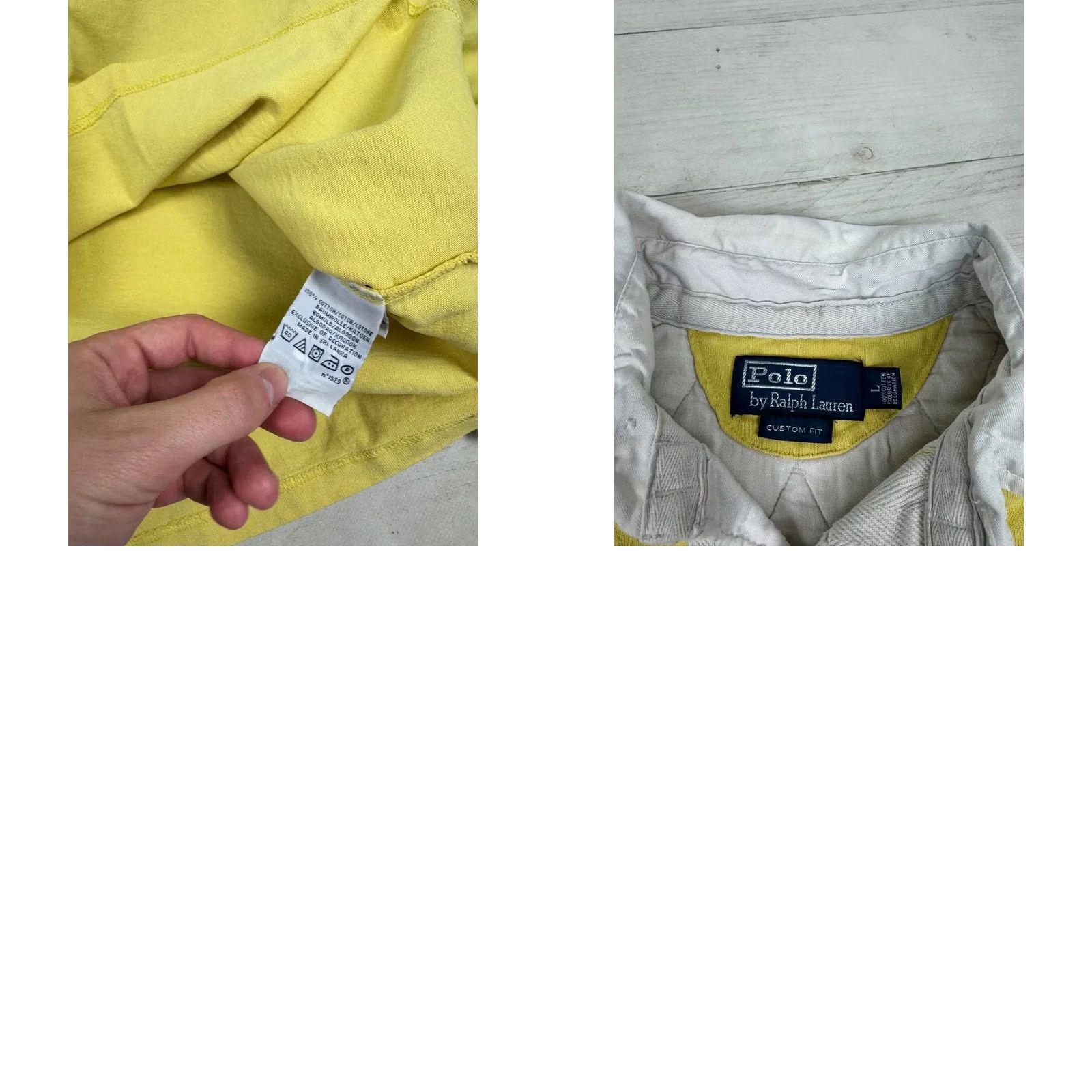 Polo Ralph Lauren VINTAGE Polo Ralph Lauren Rugby Striped Shirt Polo Shirt Men L Yellow Size US L / EU 52-54 / 3 - 9 Thumbnail