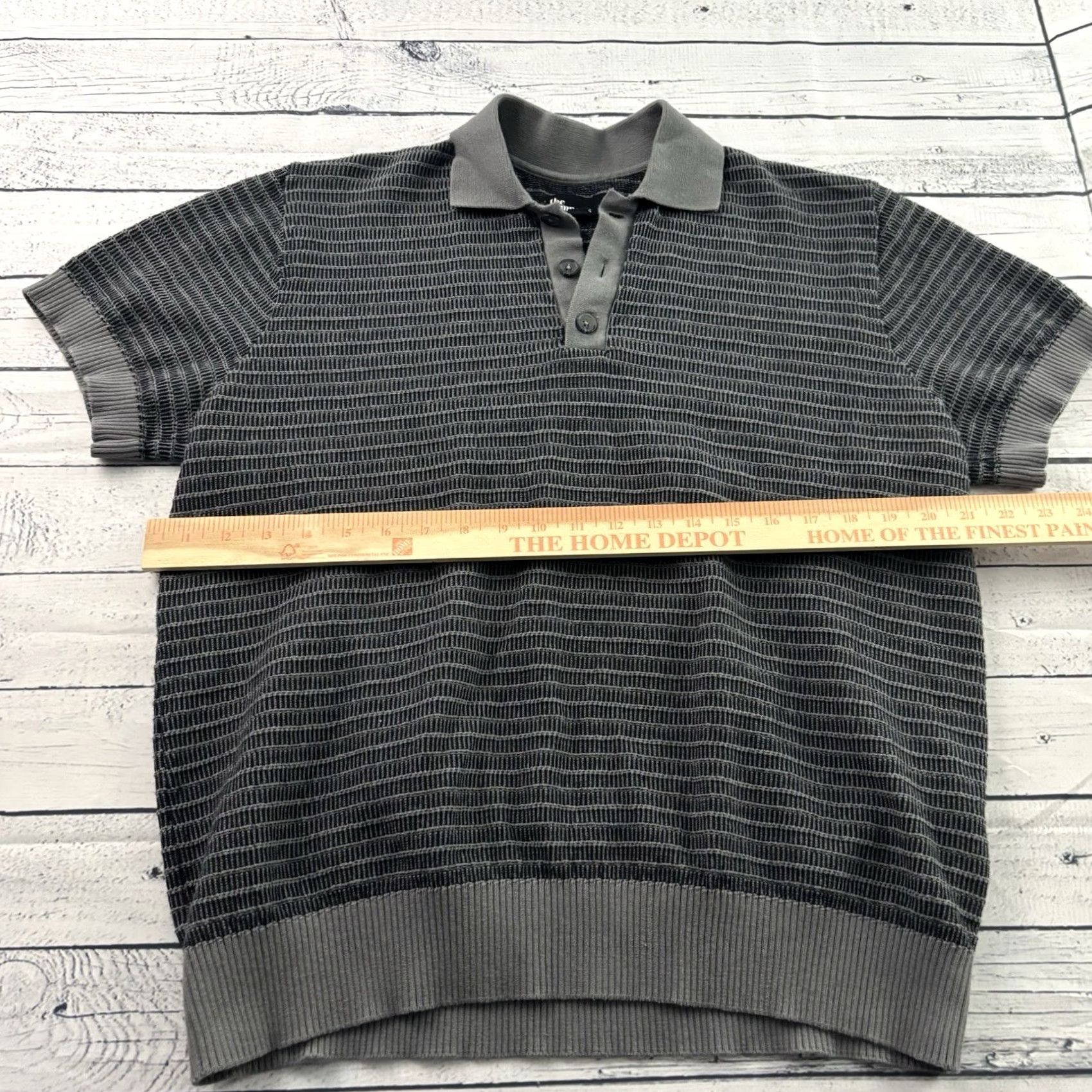Vintage The Commons Knit Short Sleeve Button Front Sweater Polo Shirt Mens L Gray Size US L / EU 52-54 / 3 - 3 Thumbnail