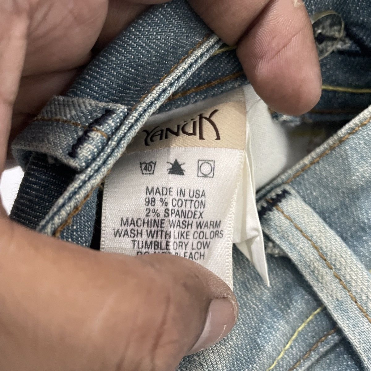 Japanese Brand Vintage Yanux Distressed Denim Size 29" - 6 Thumbnail