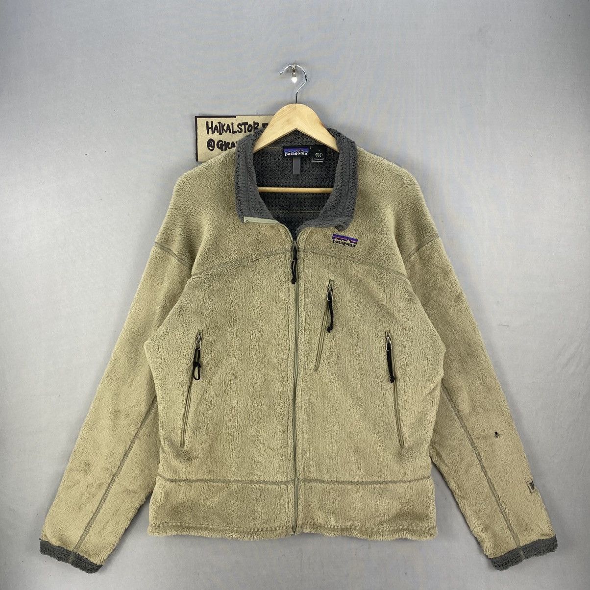 Patagonia Vintage Patagonia R2 Fleece Jacket Full Zip Beige Size US L / EU 52-54 / 3 - 1 Thumbnail