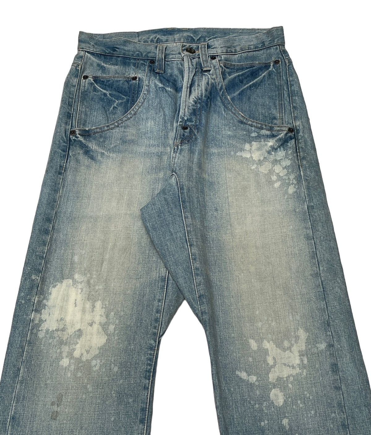 Designer × Japanese Brand × Vintage Vintage Japanese Brand Hardhit Flared Jeans 1990s Size US 32 / EU 48 - 3 Thumbnail